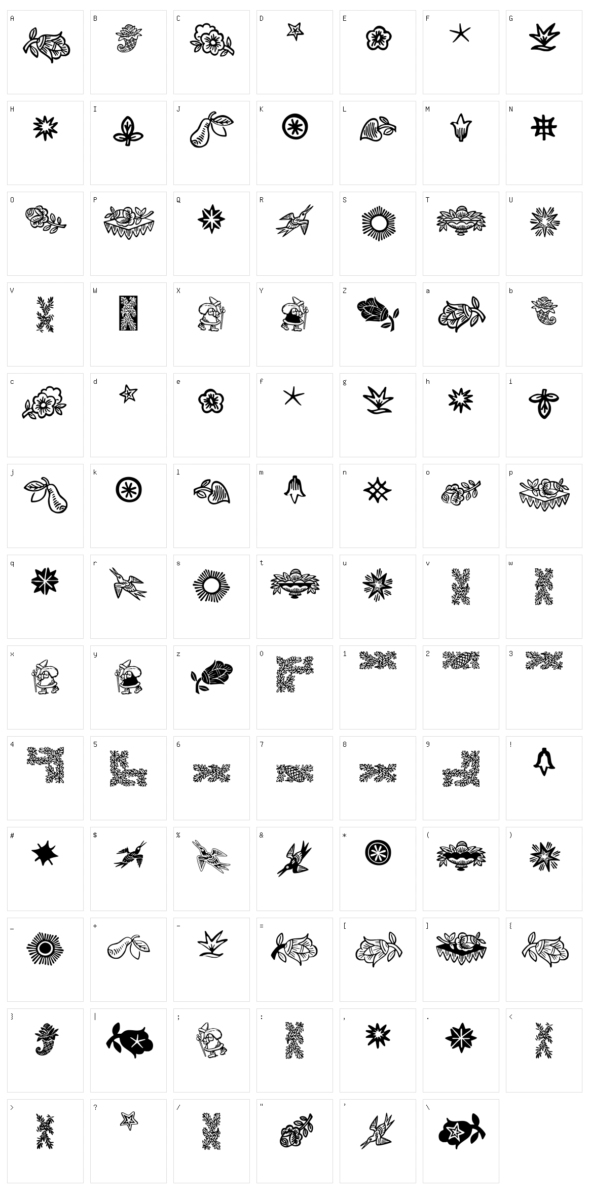 Deutscher Schmuck Character Set