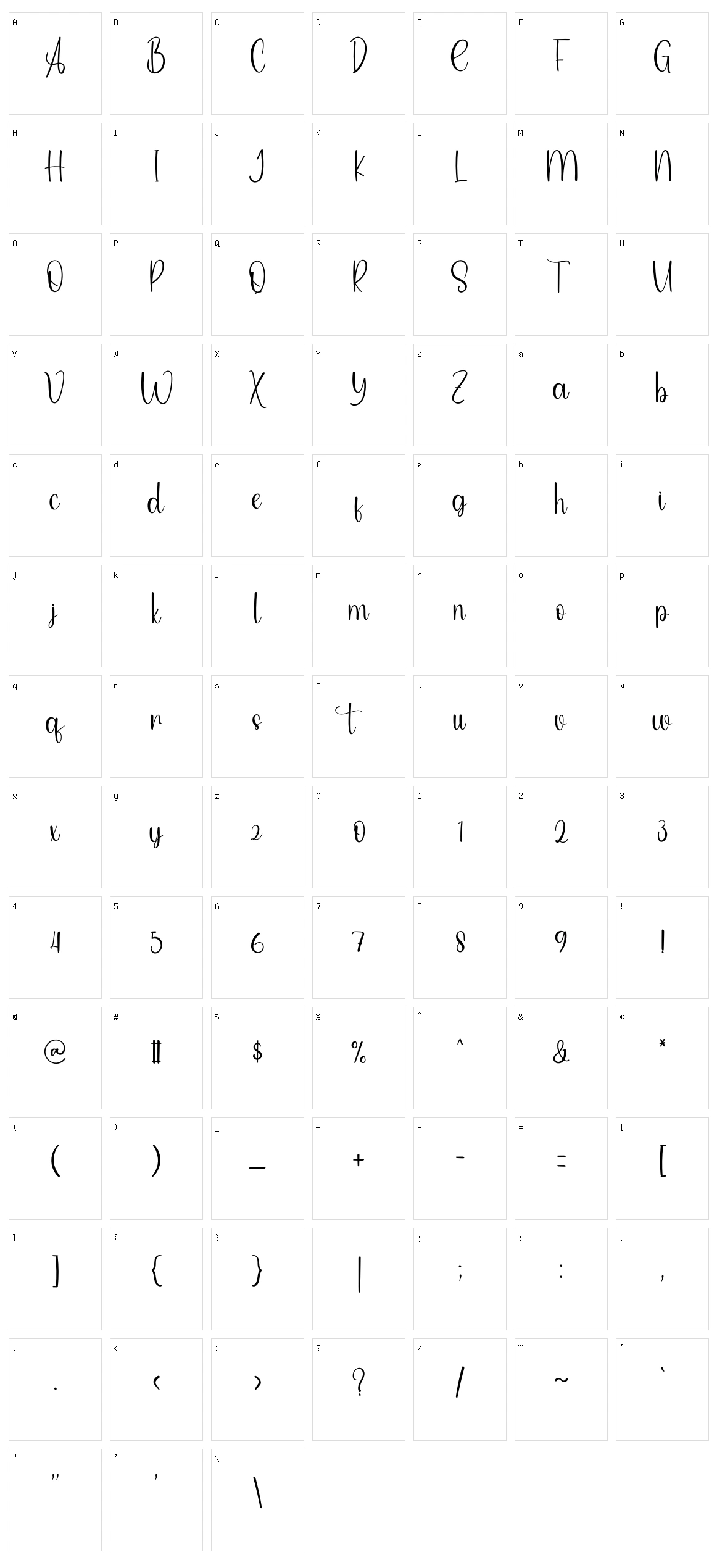 Simple Planner Character Set