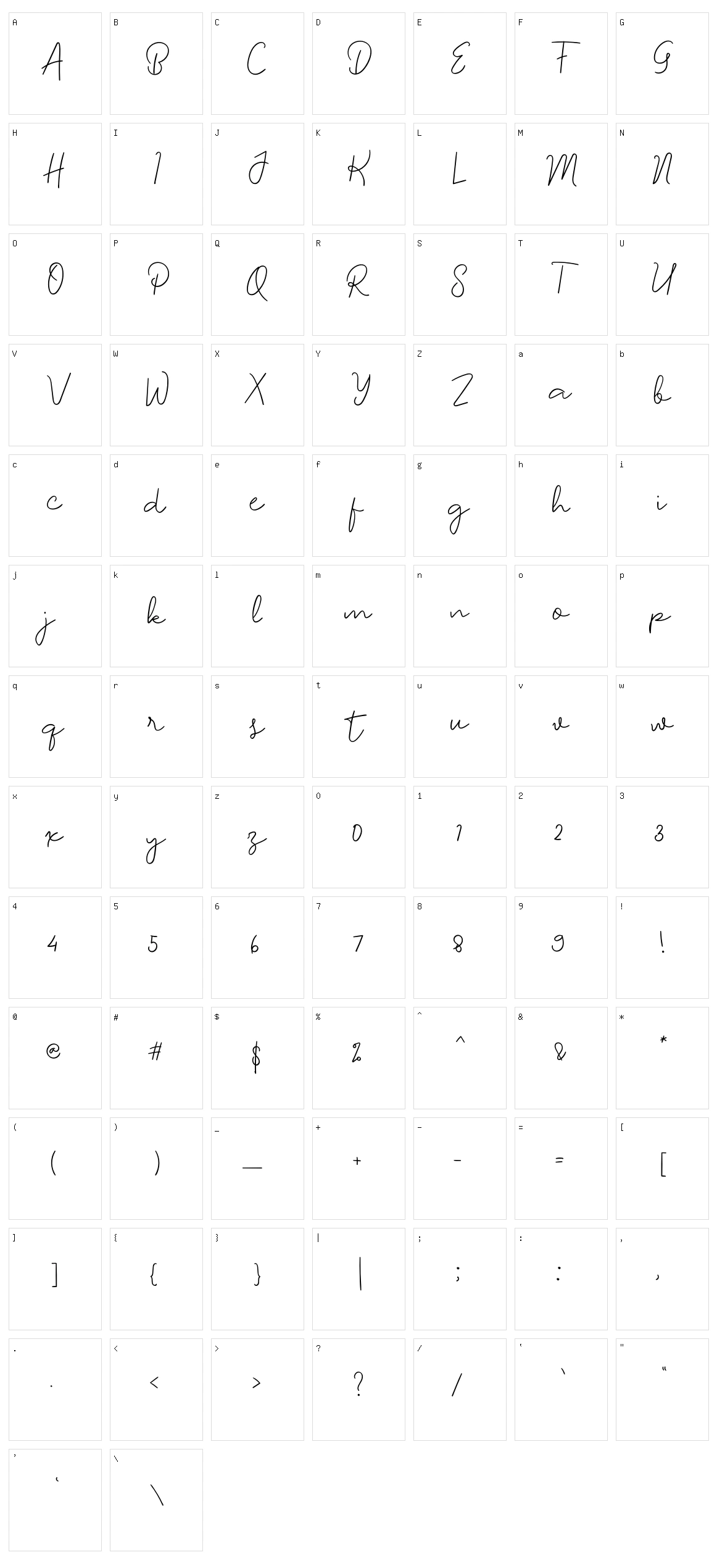 Simple Thing Character Set
