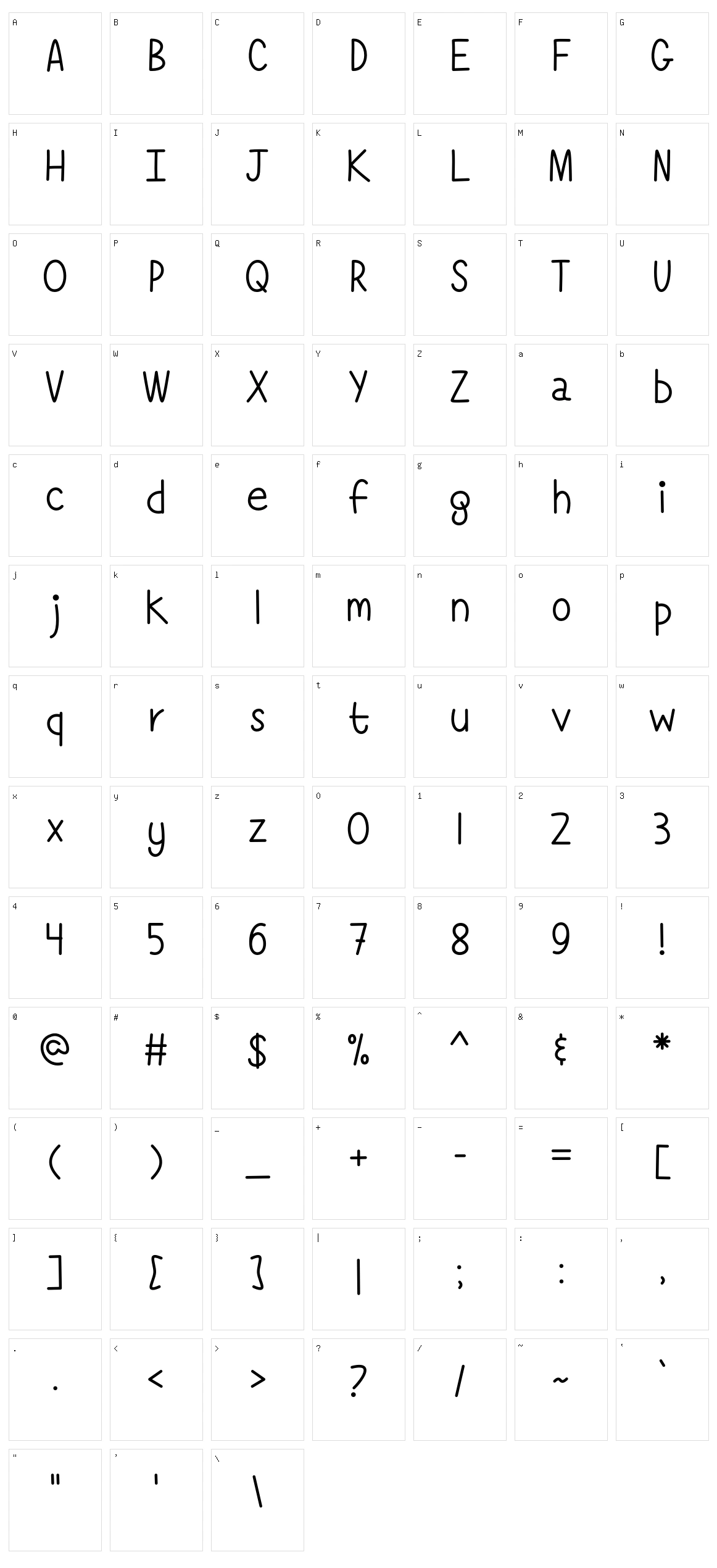 Simply Complicated Character Set