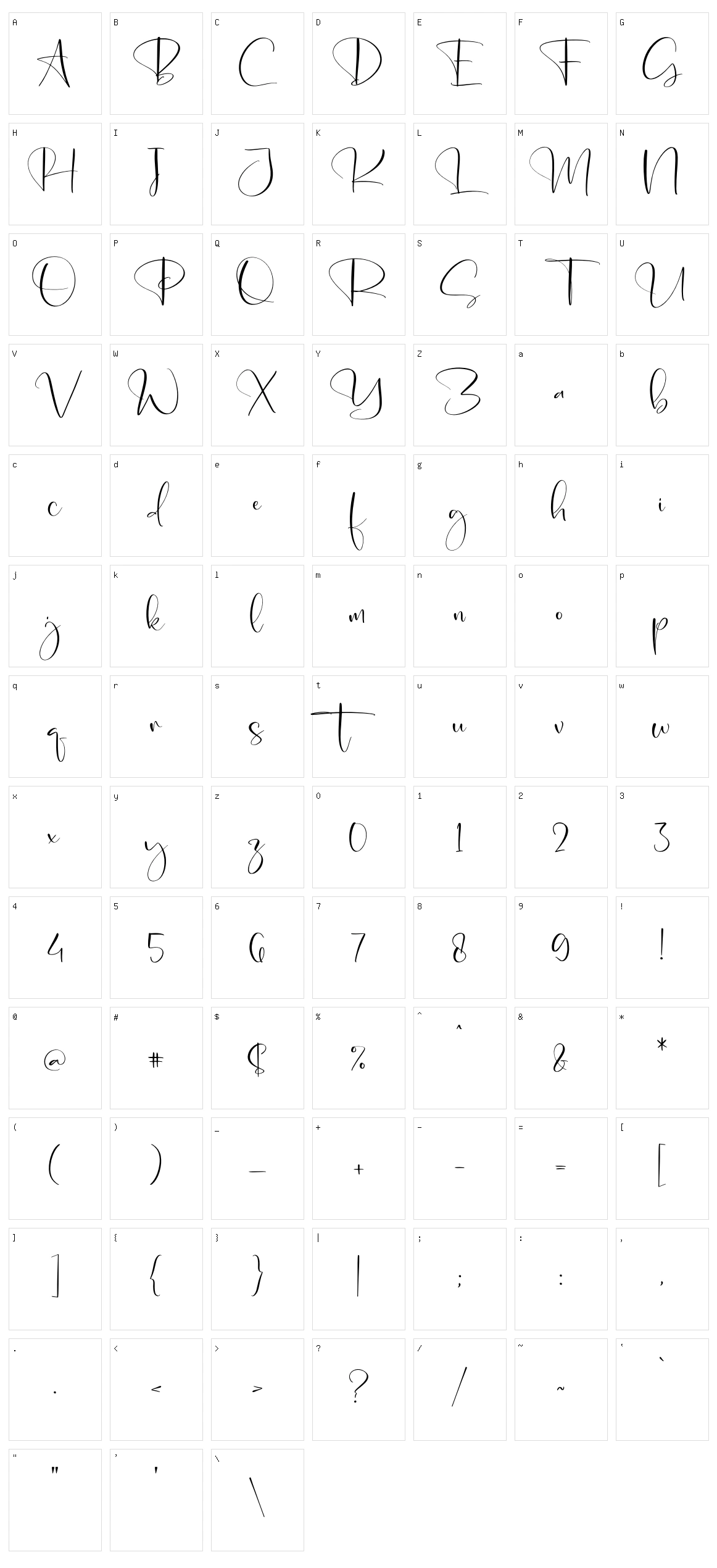 Single Character Set