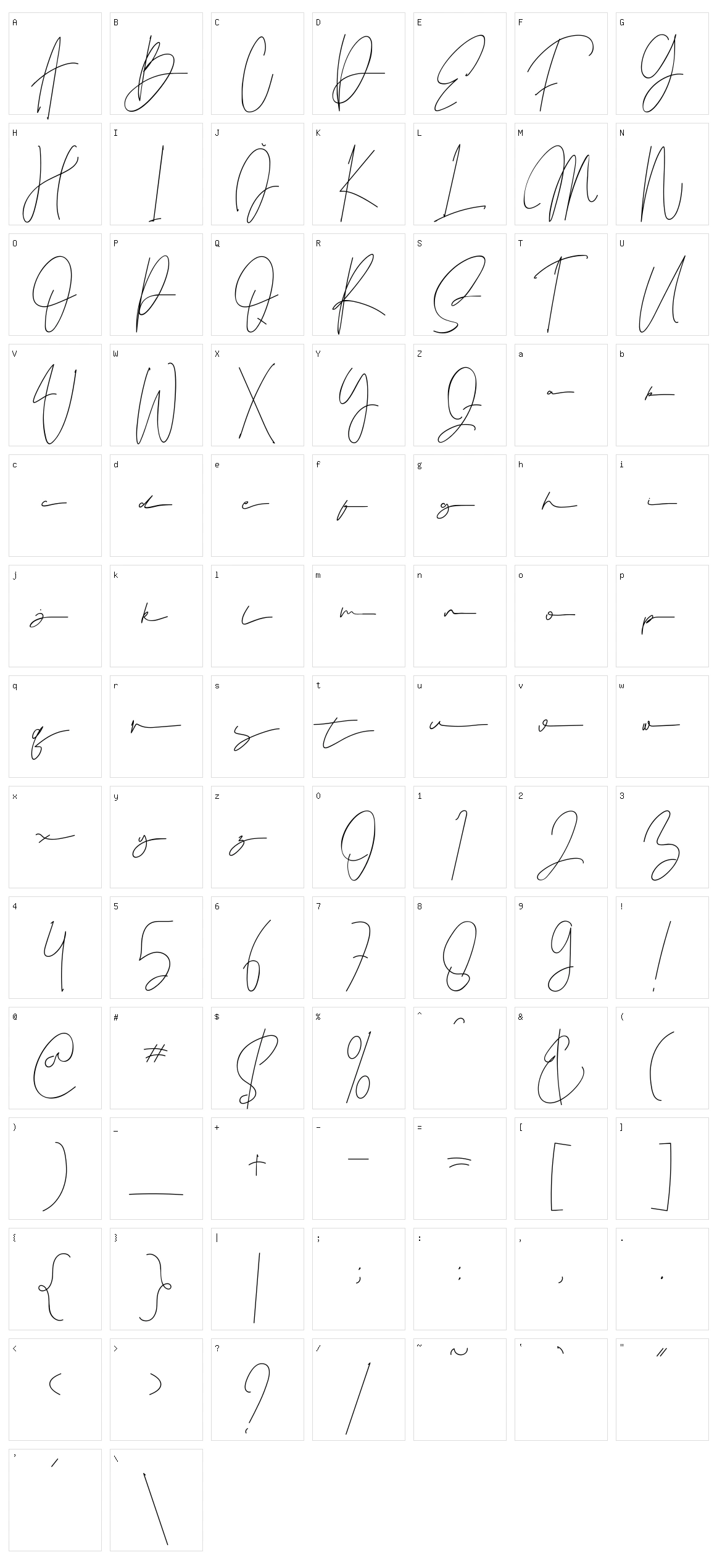 Sintha Moqen Character Set