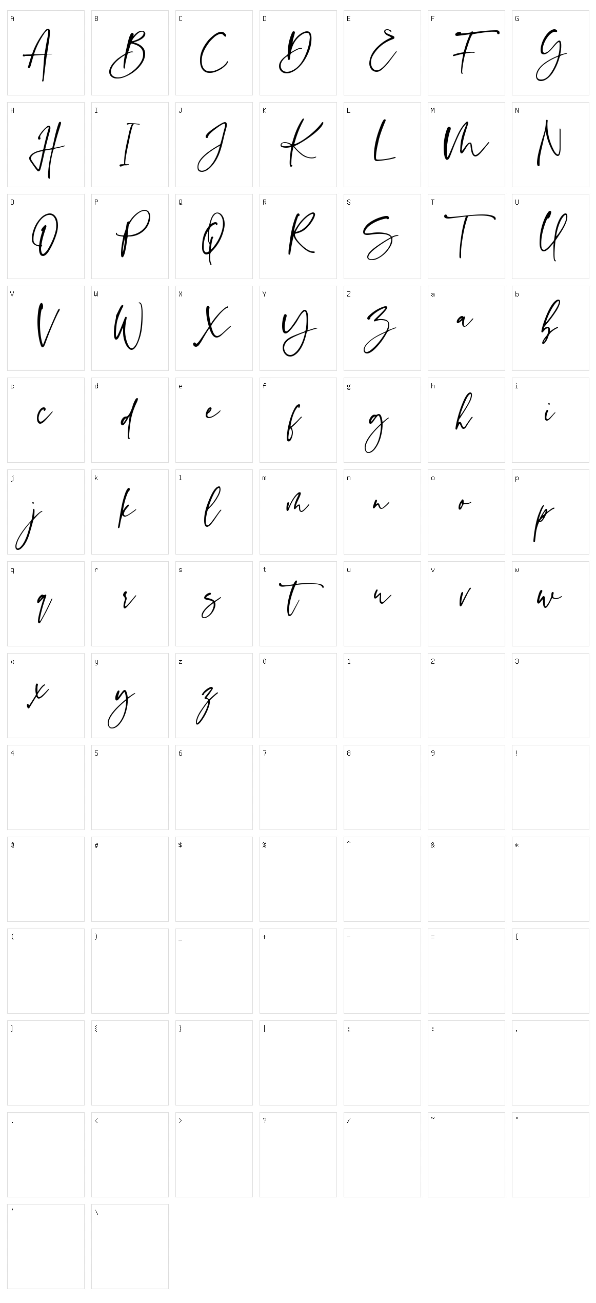 Sinthya Character Set