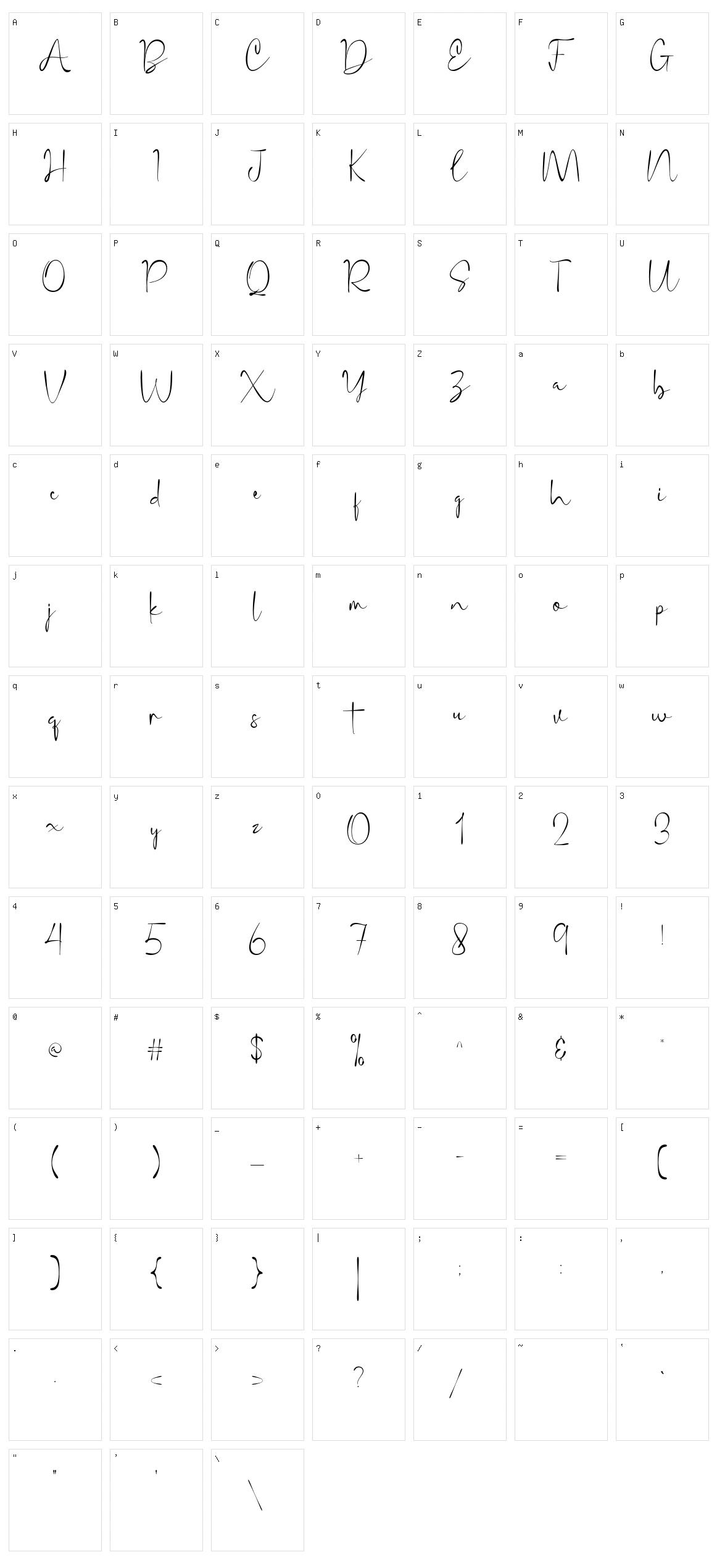 Sintya Character Set