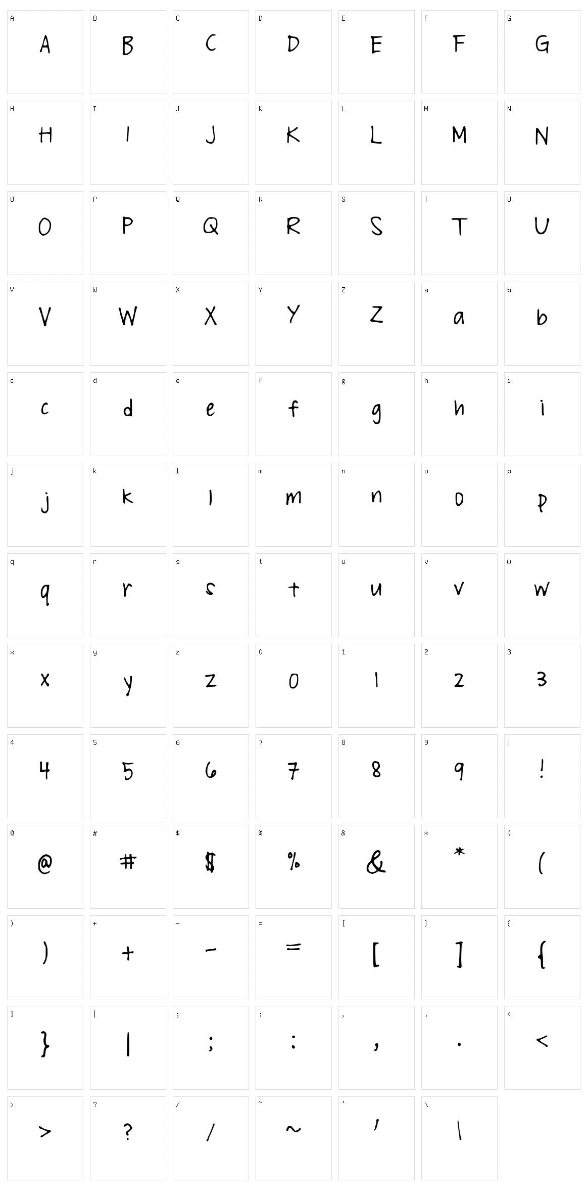 Sirislly Character Set