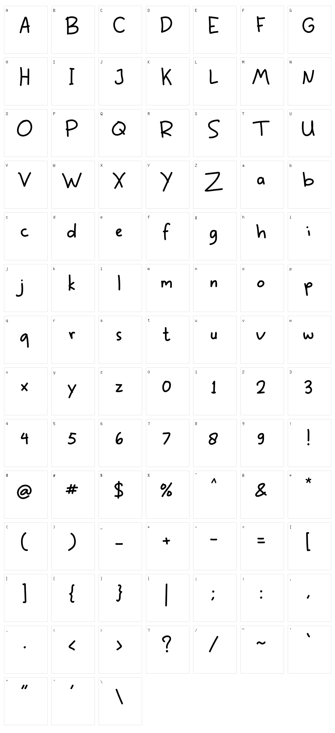 Siroep Mardjan Character Set