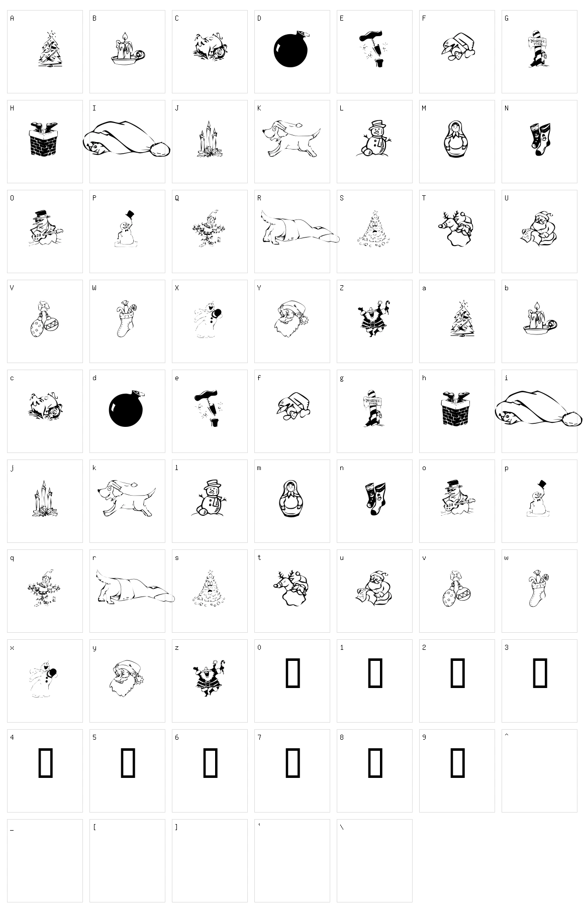 KR Christmas Dings 2004 Character Set