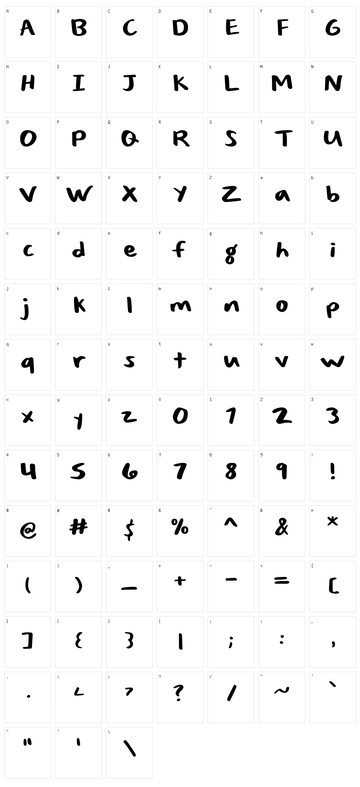 Sizable Quantity Character Set