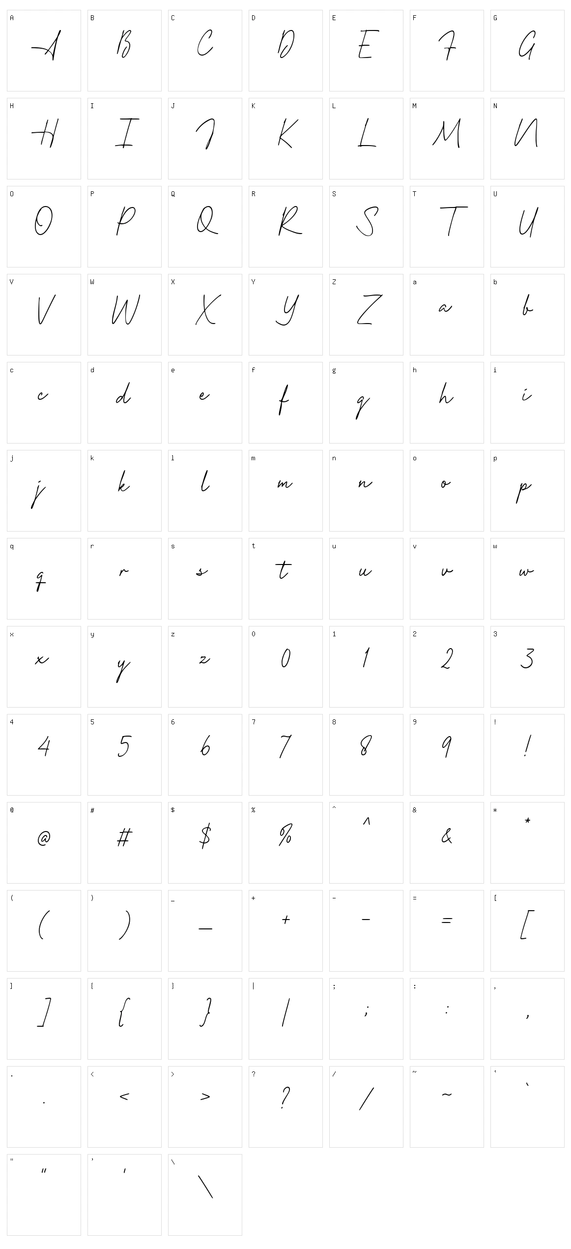 Skeptisgraph Character Set