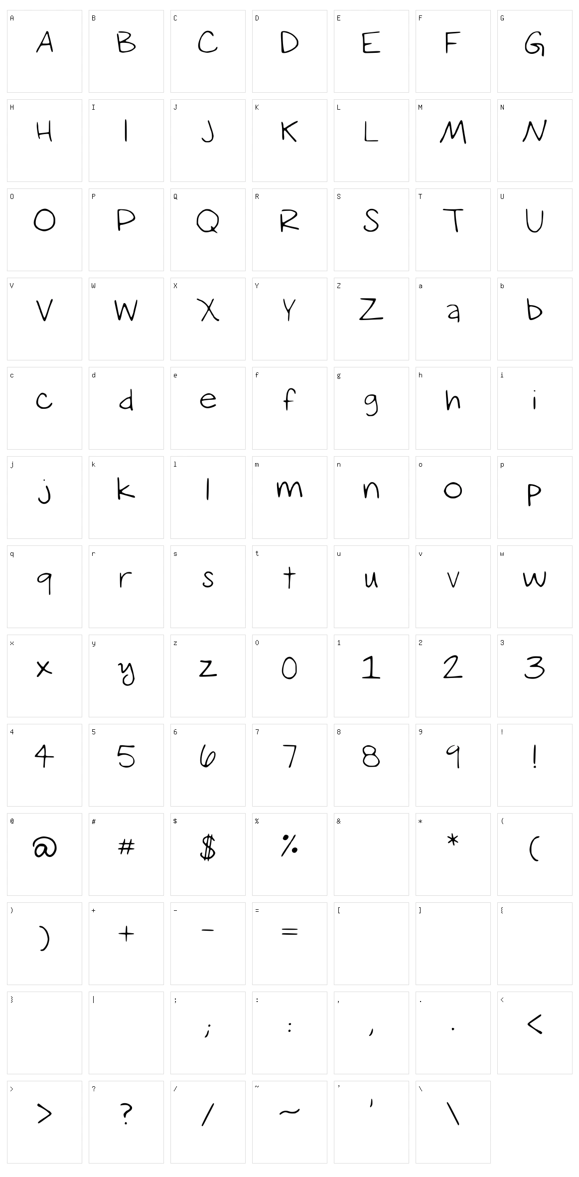 Sketch Character Set