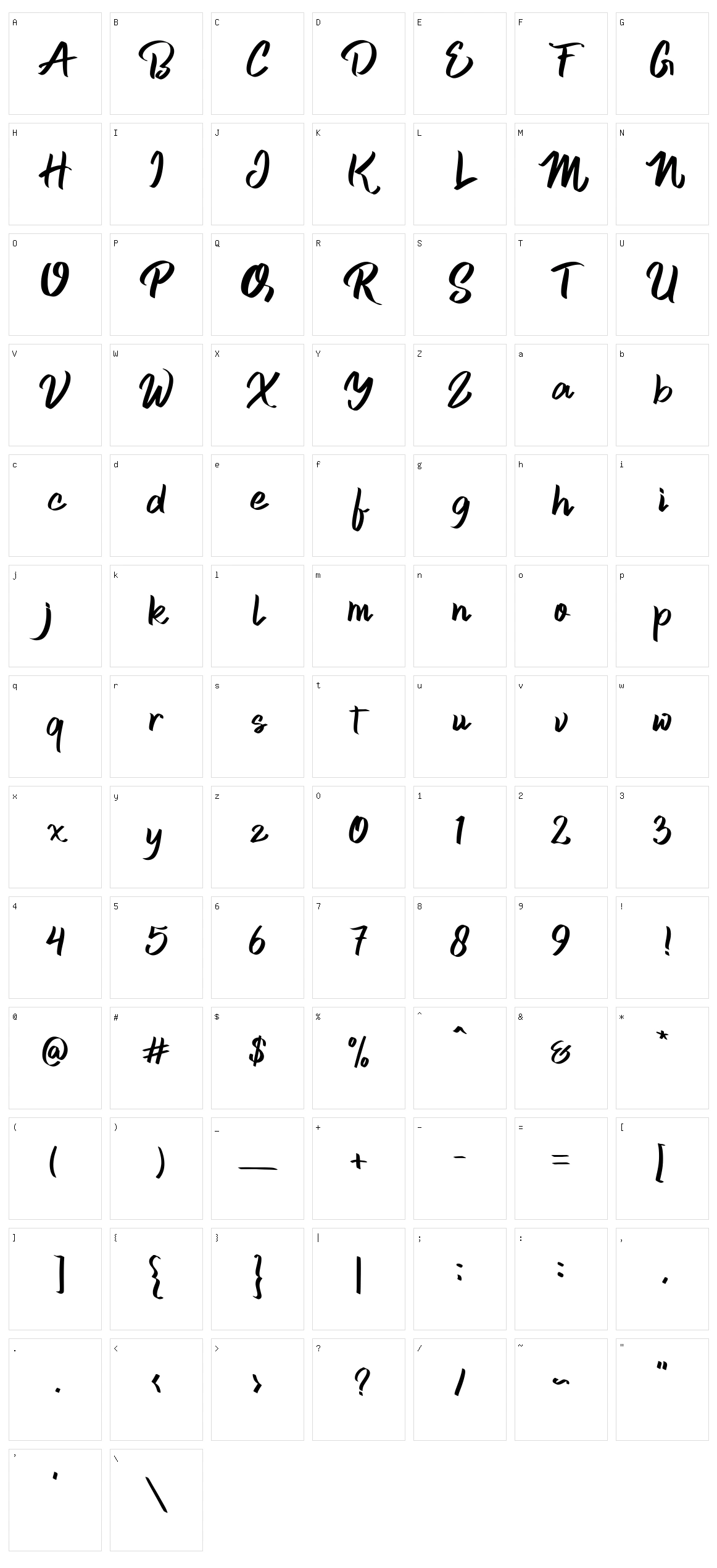 Skid Rock Character Set