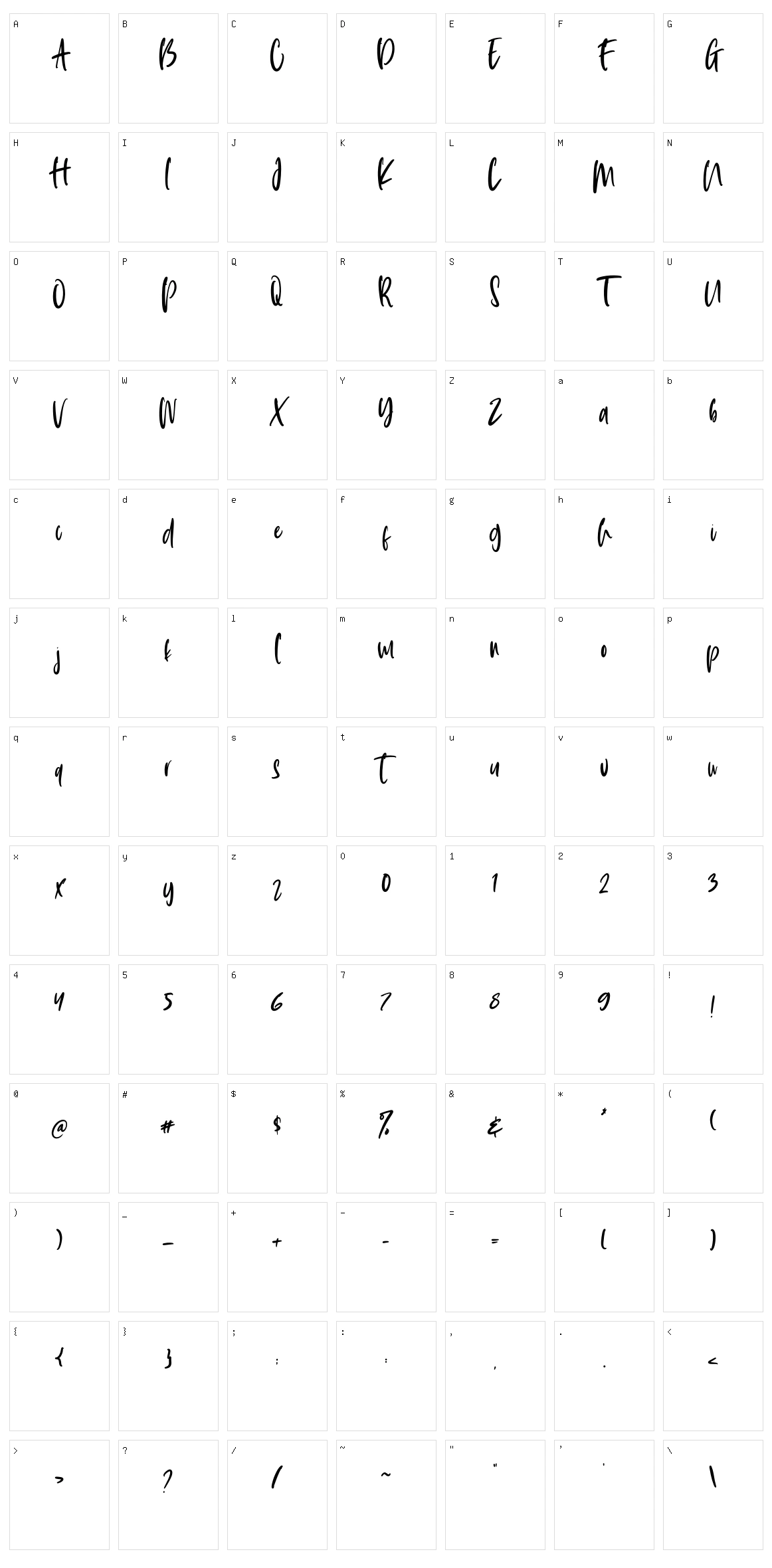Skillslake Character Set