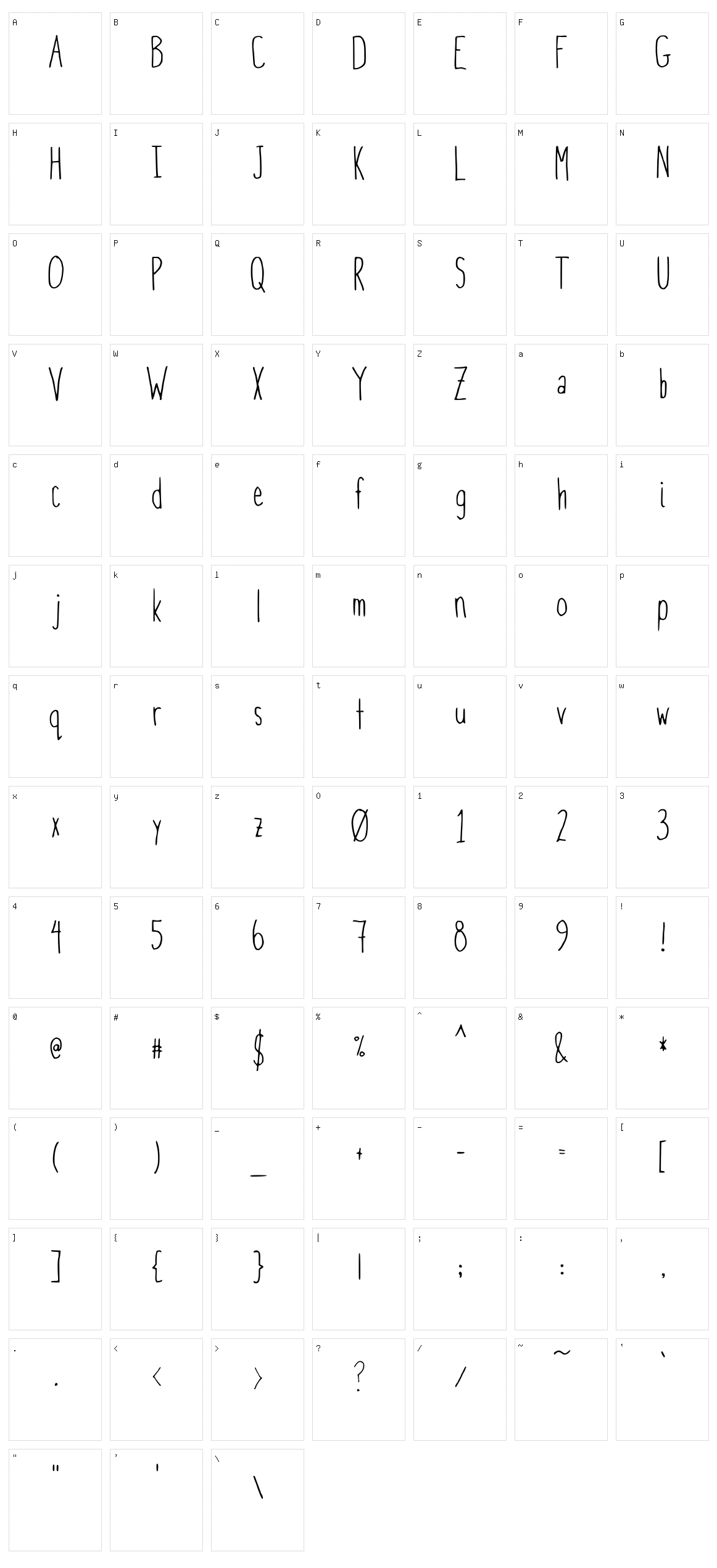 Skinny Me Character Set