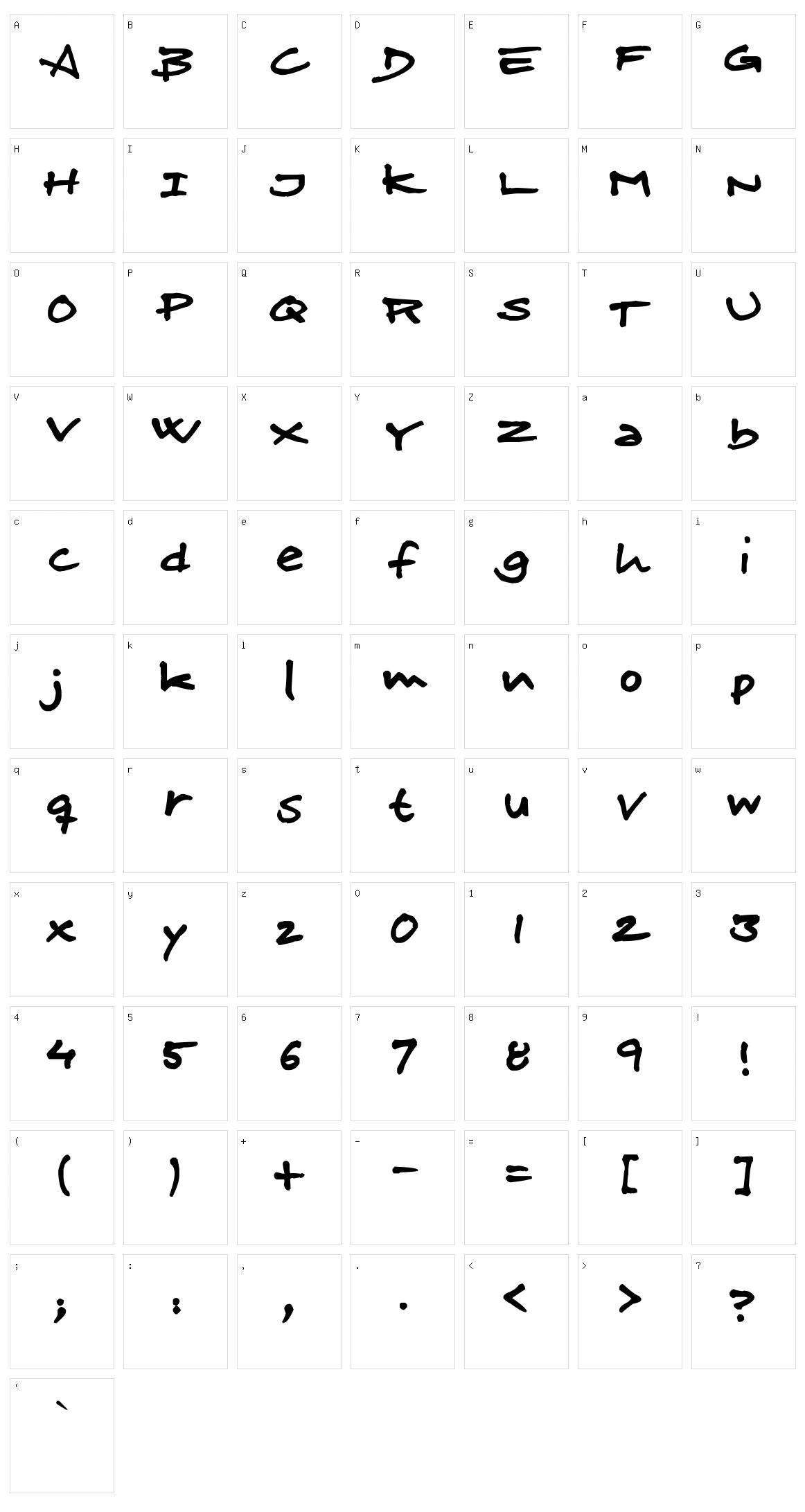 Skitser Fineliner Character Set