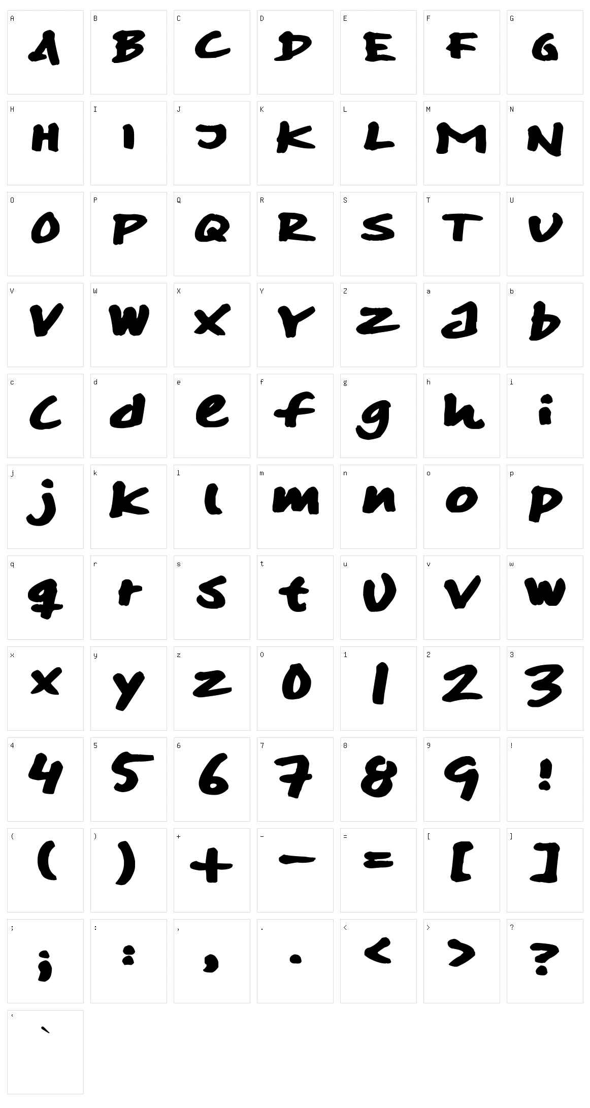 Skitser Marker Character Set