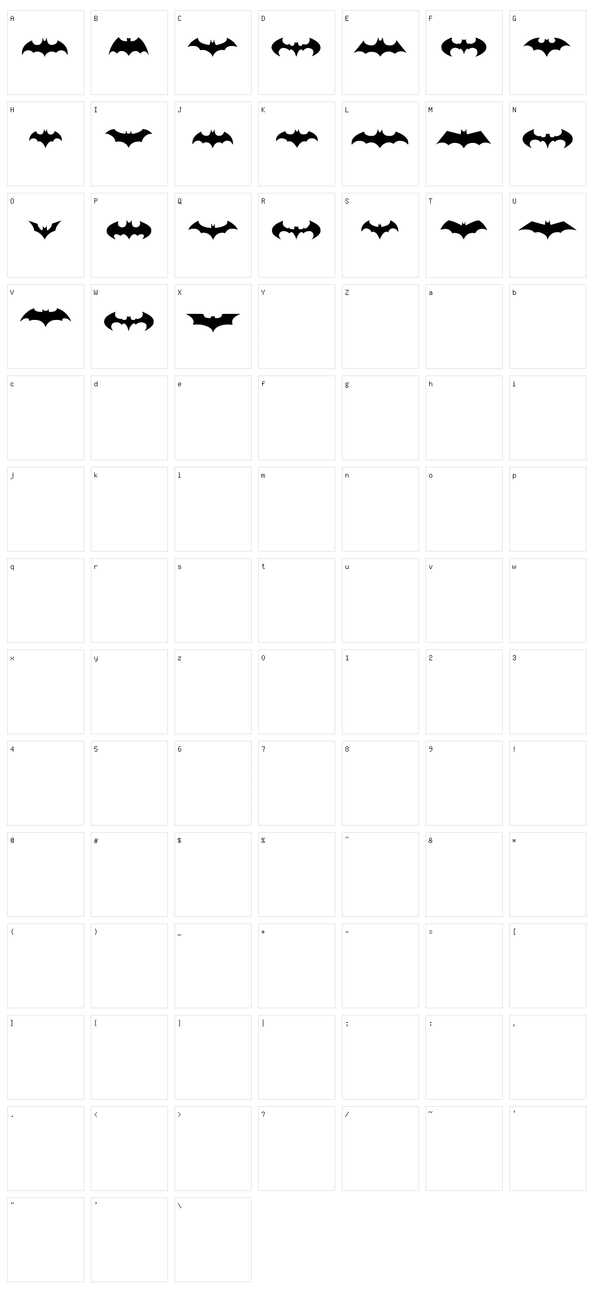 Batman Logo Evolution TFB Character Set