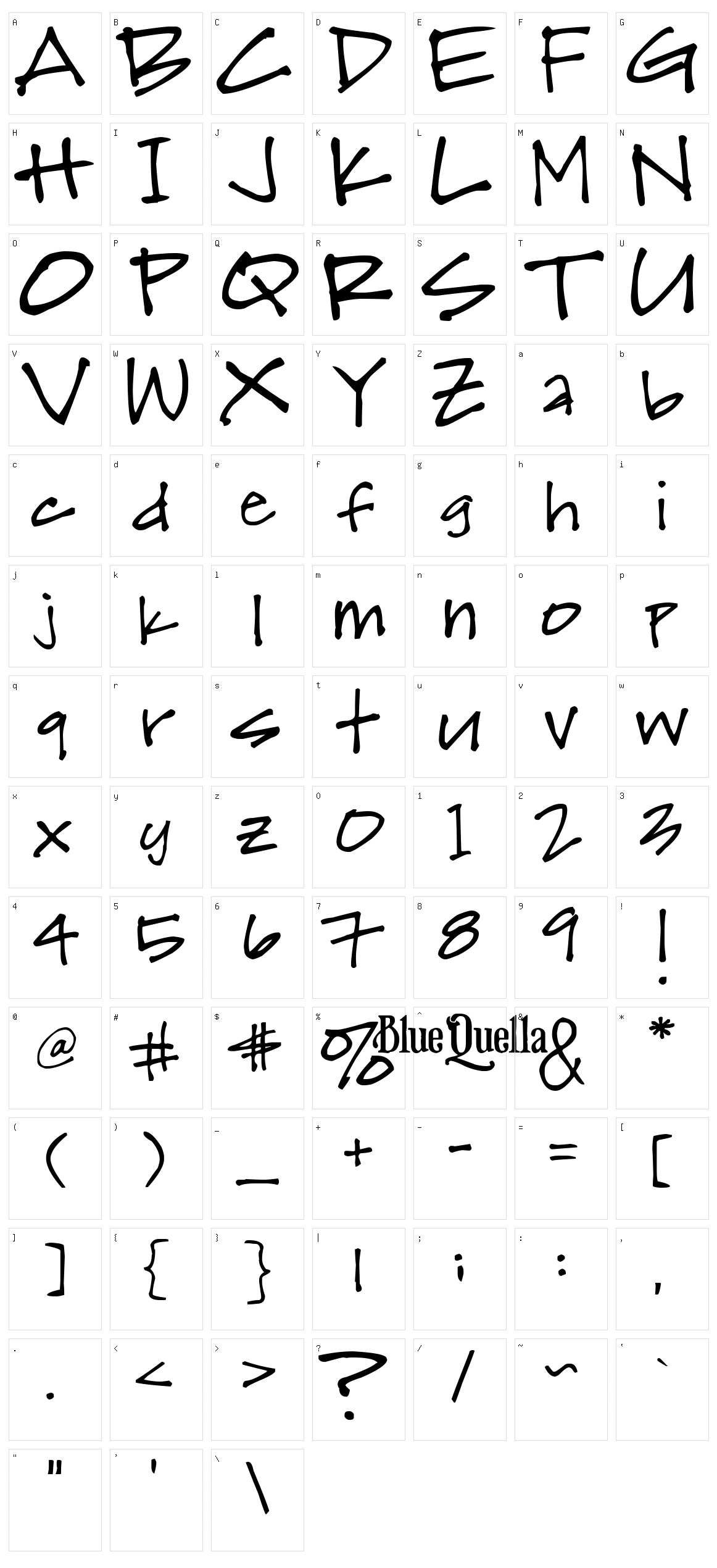Skwirl Character Set