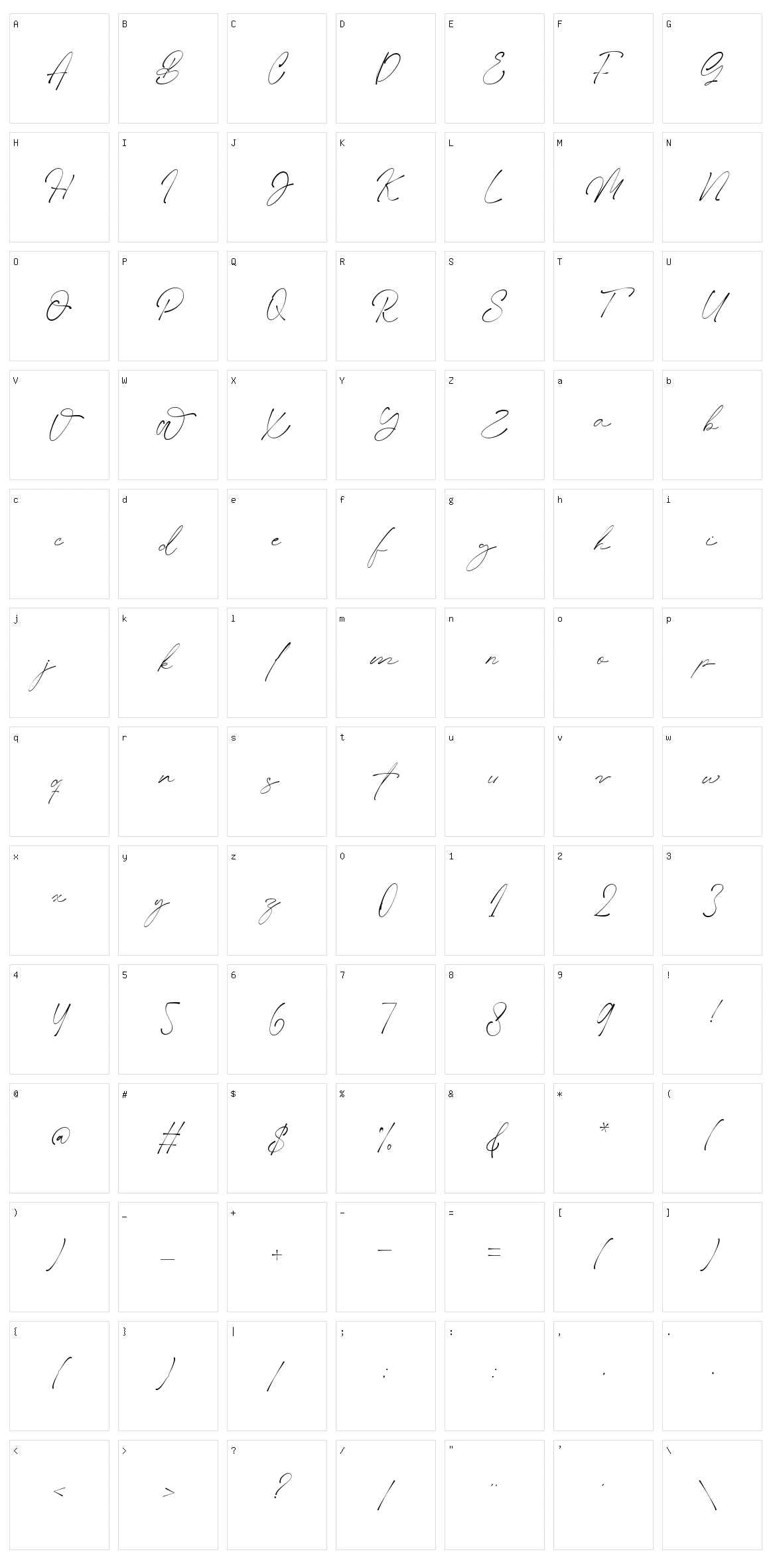 Slashdaily Character Set