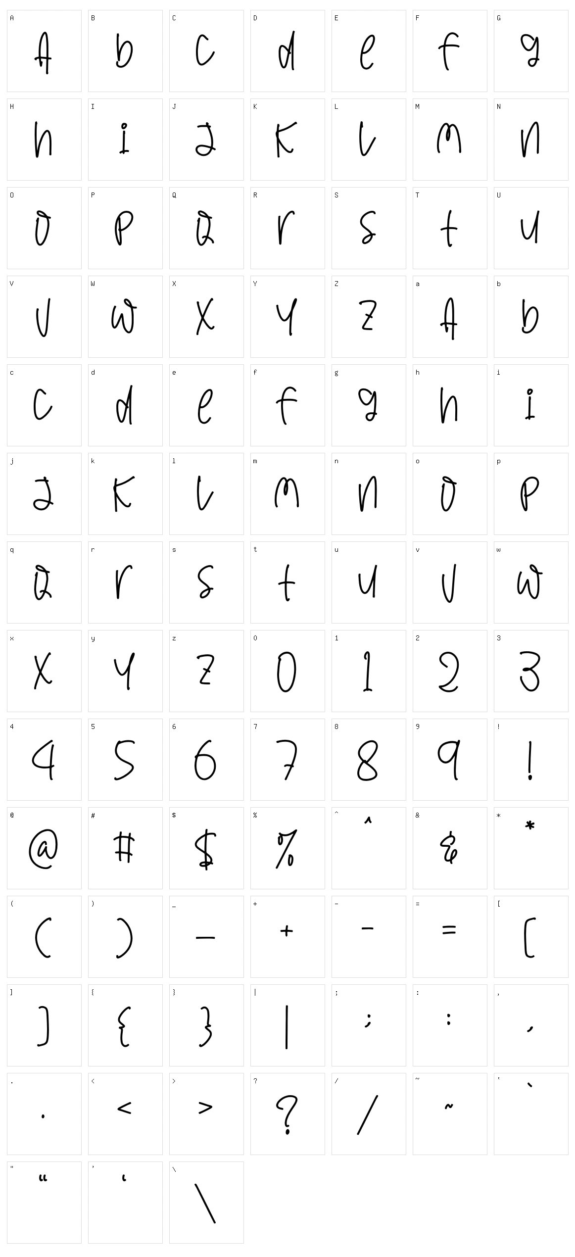 Small Krowstar Character Set