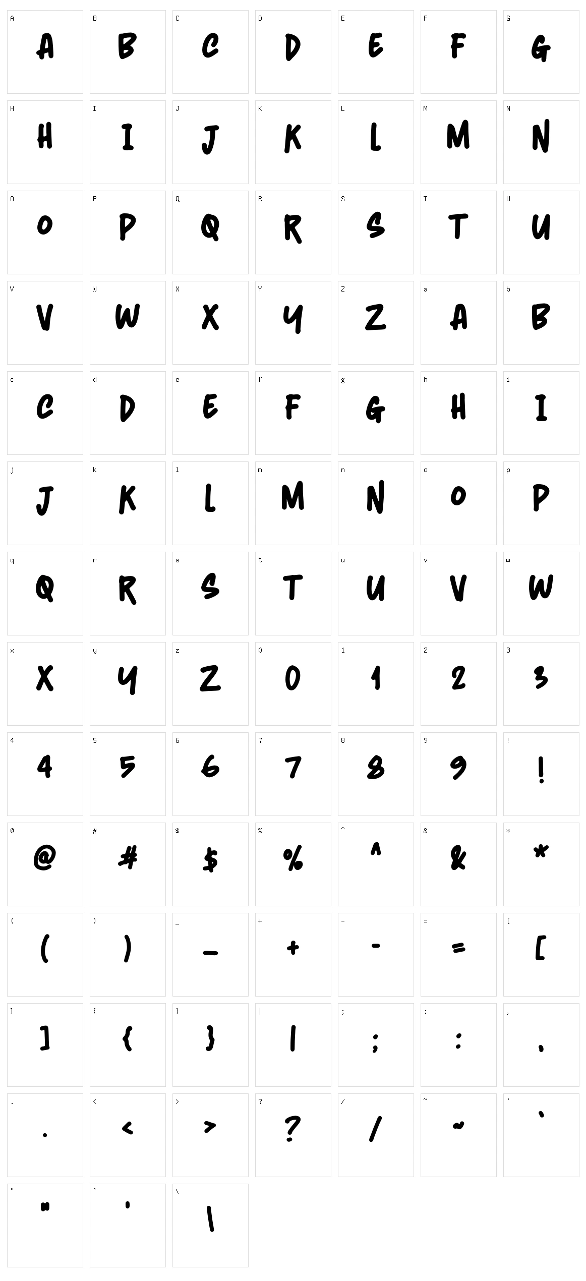 Smart Line Character Set
