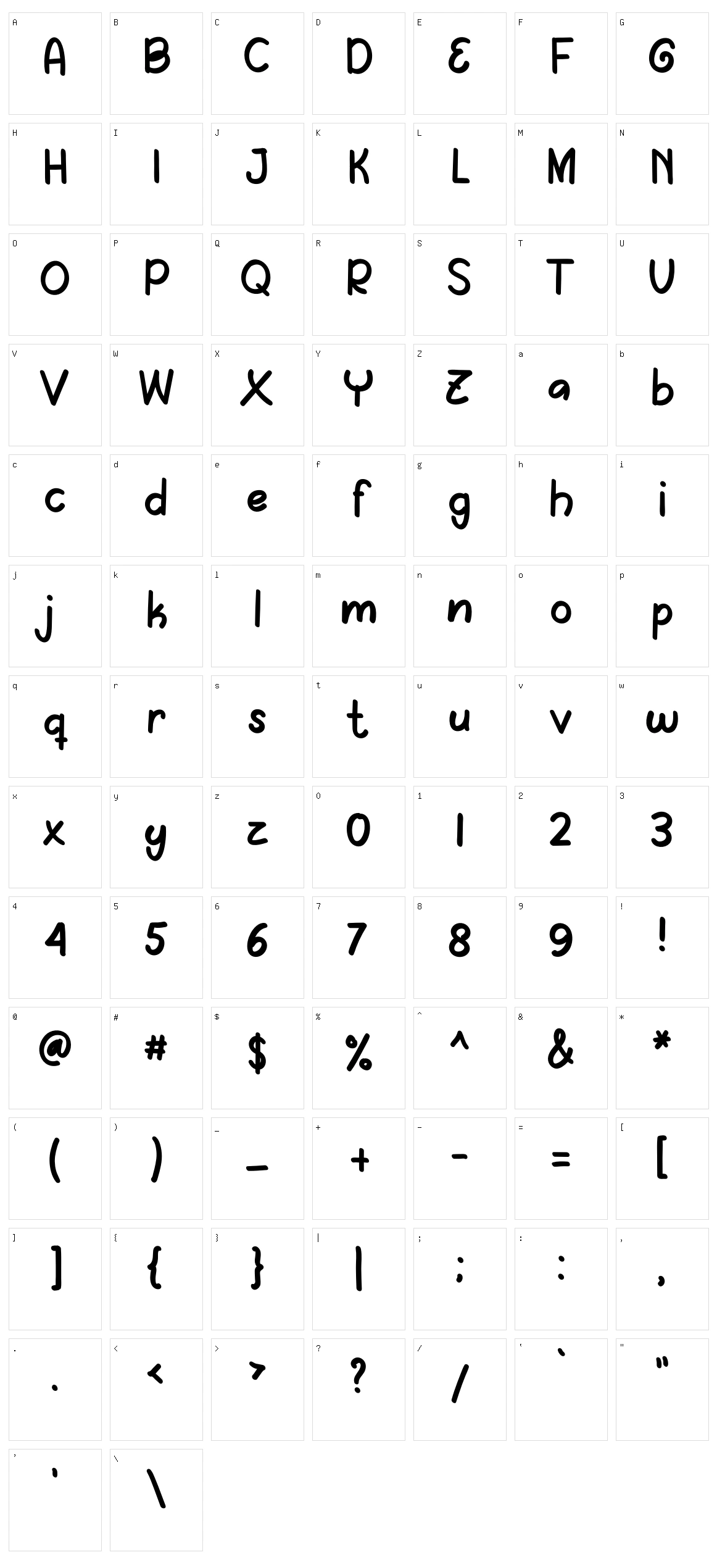 Smarth0me Character Set