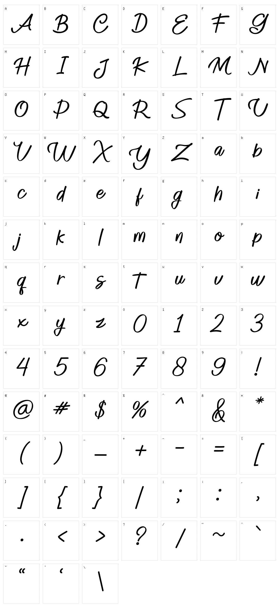 Smille Character Set