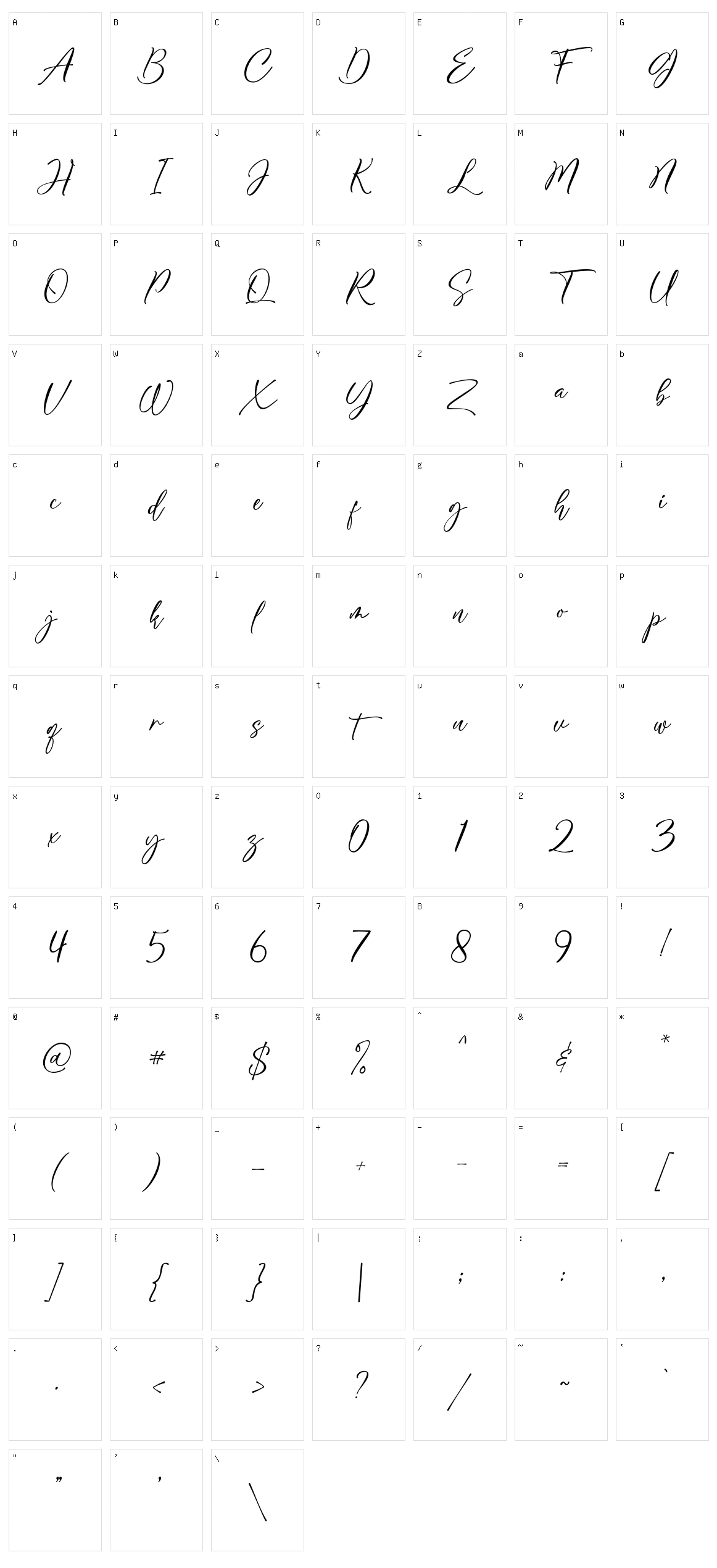 Smoothing Character Set