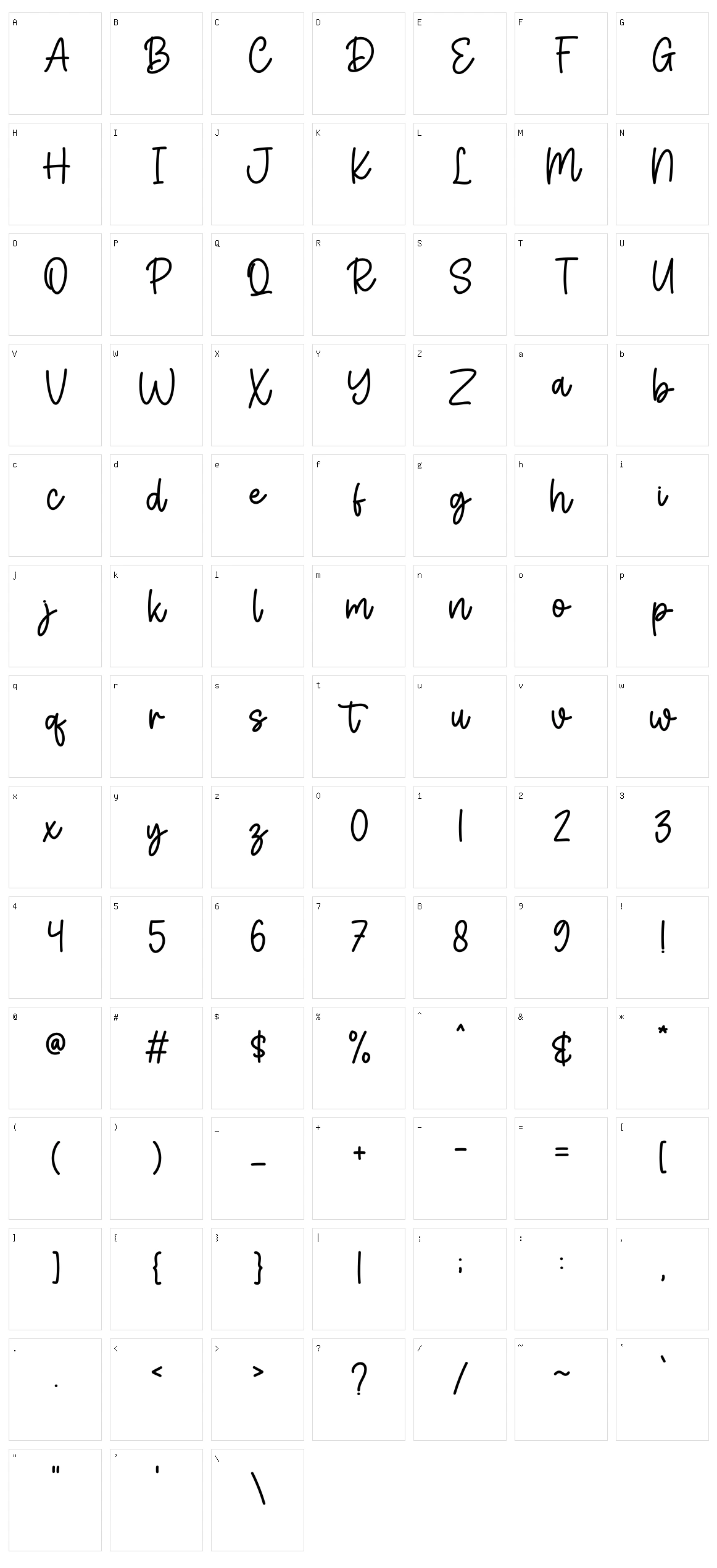 Snowberry Character Set