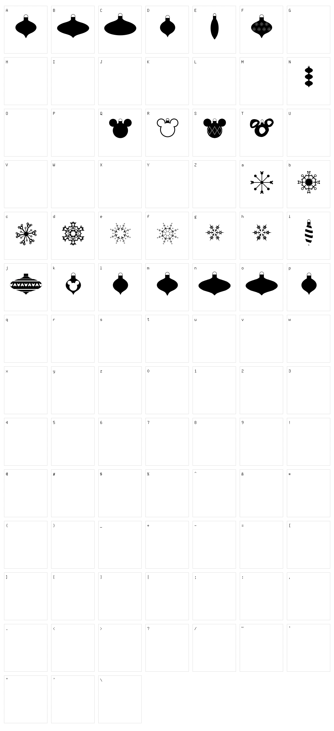 Christmas Mouse Character Set