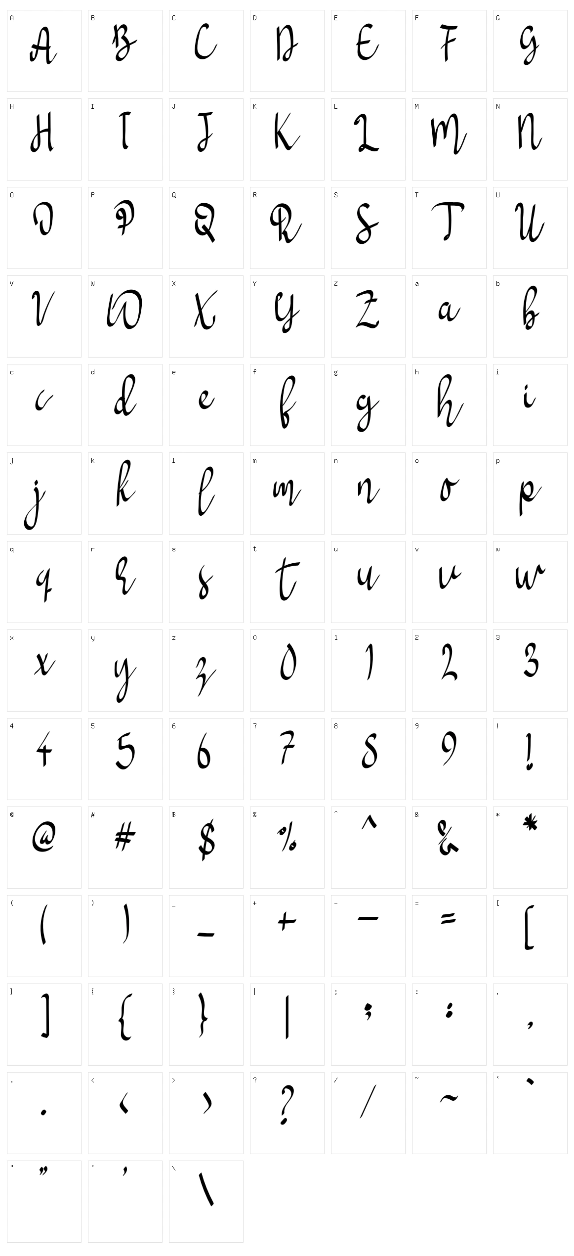 Socialita Character Set