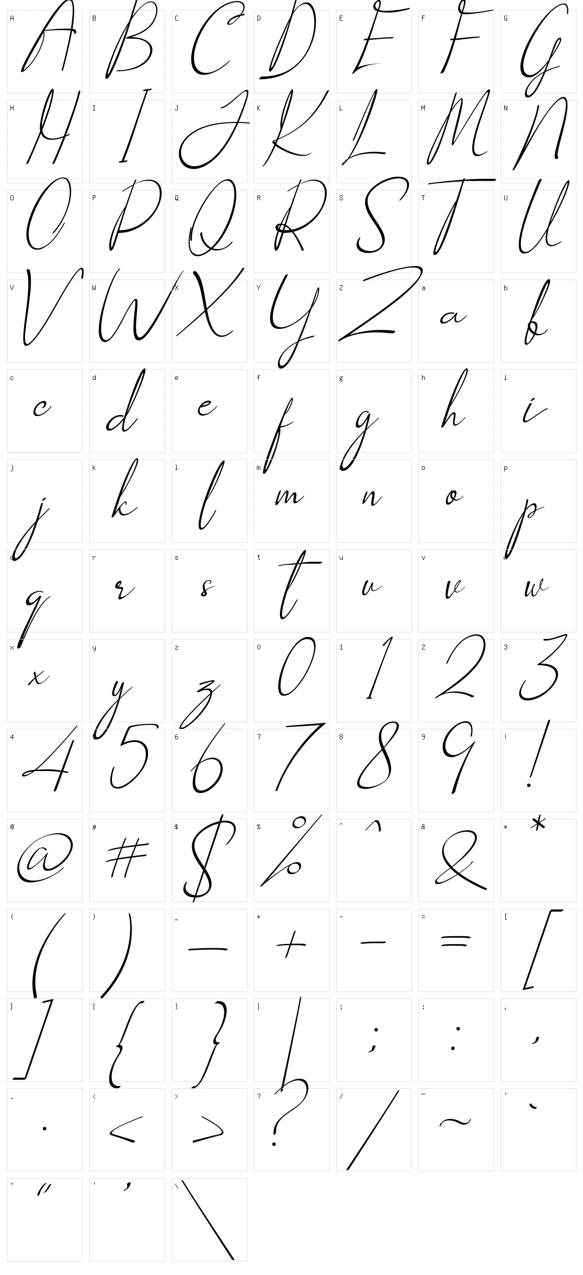 Socialitta Character Set