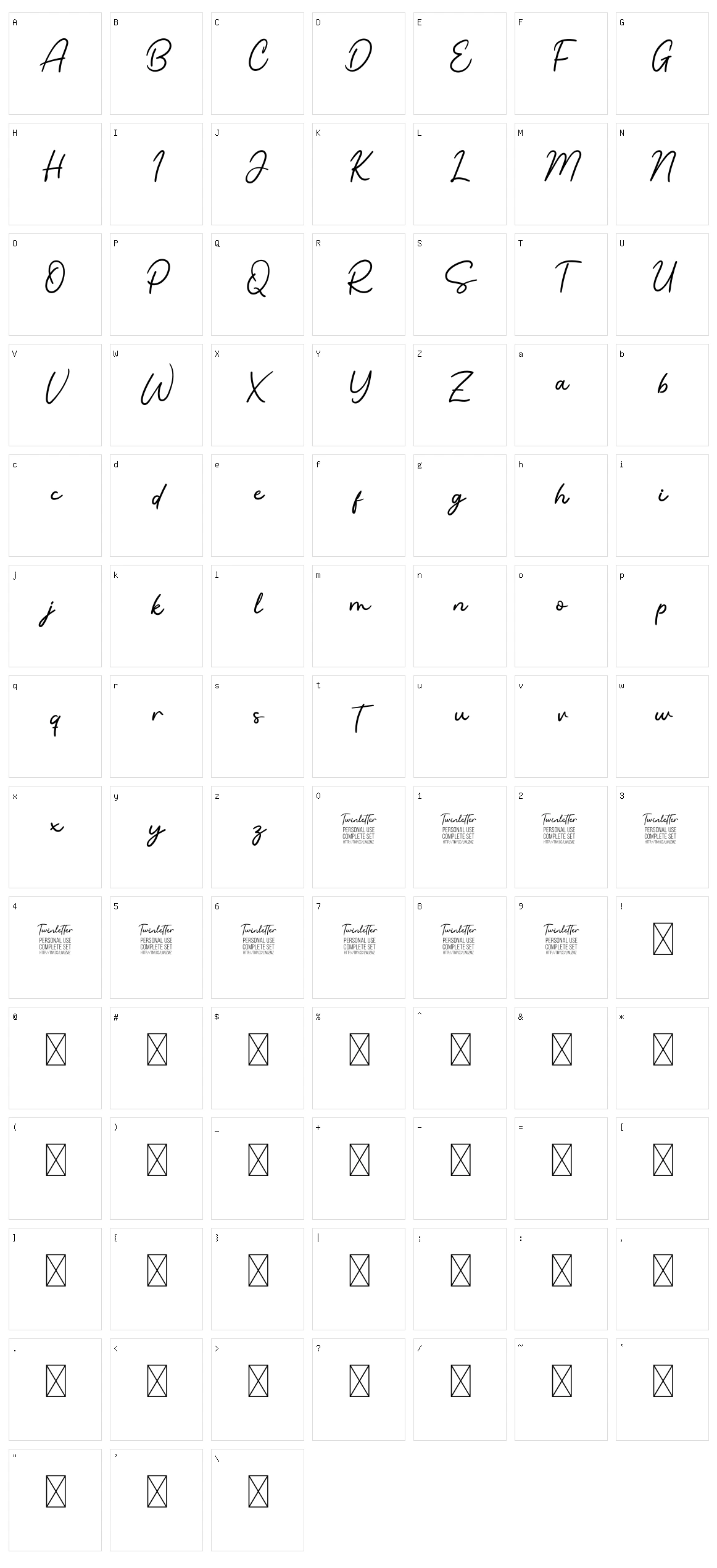 Sodiqin Character Set