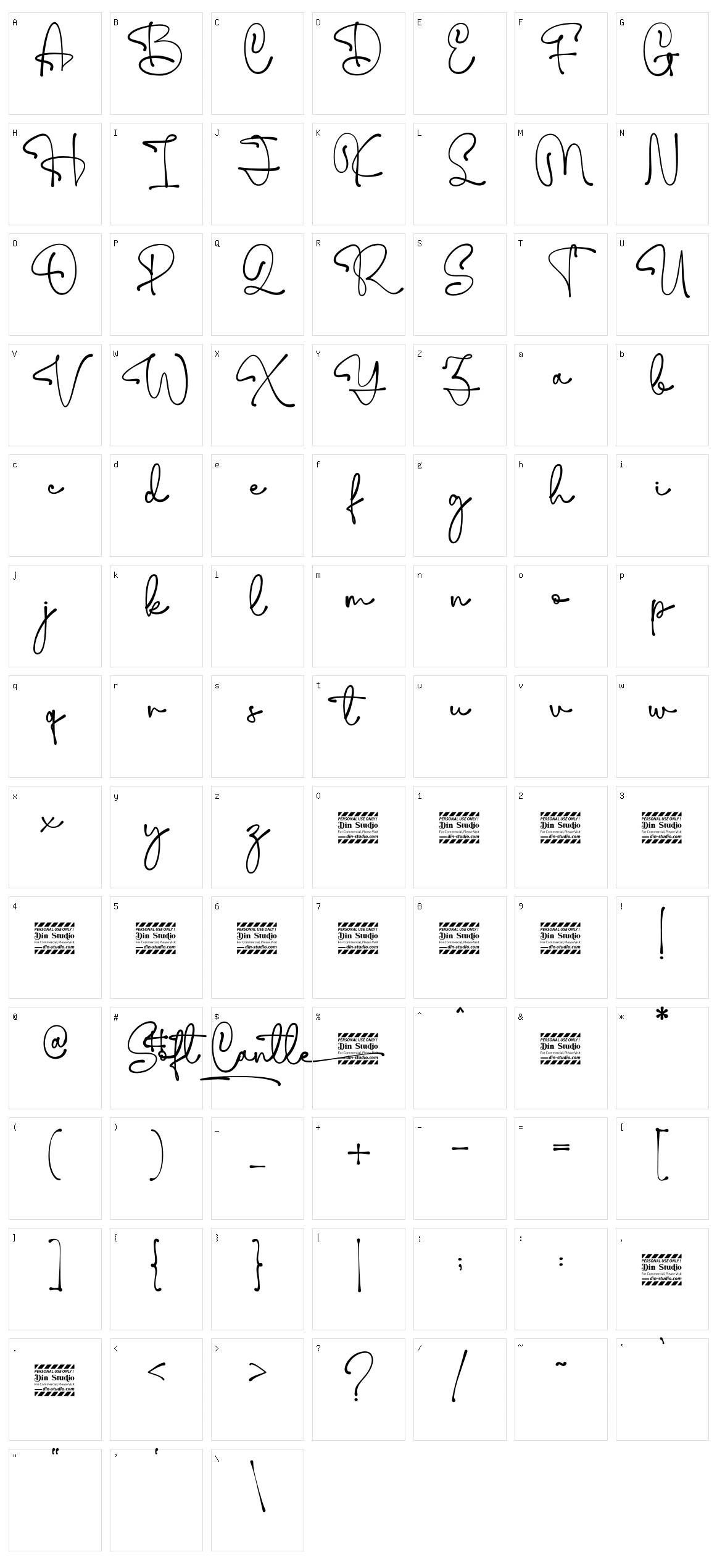 Soft Cantle Character Set