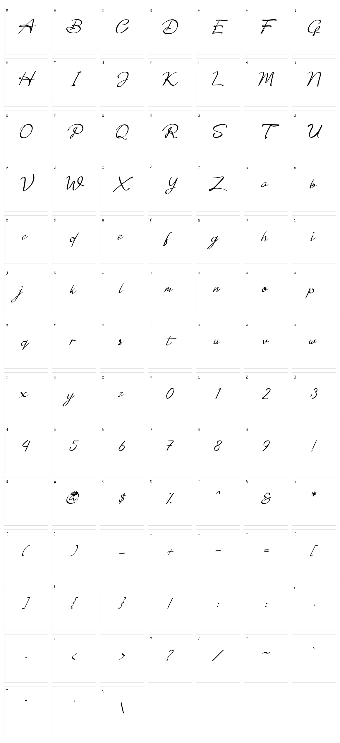 Solastika Character Set