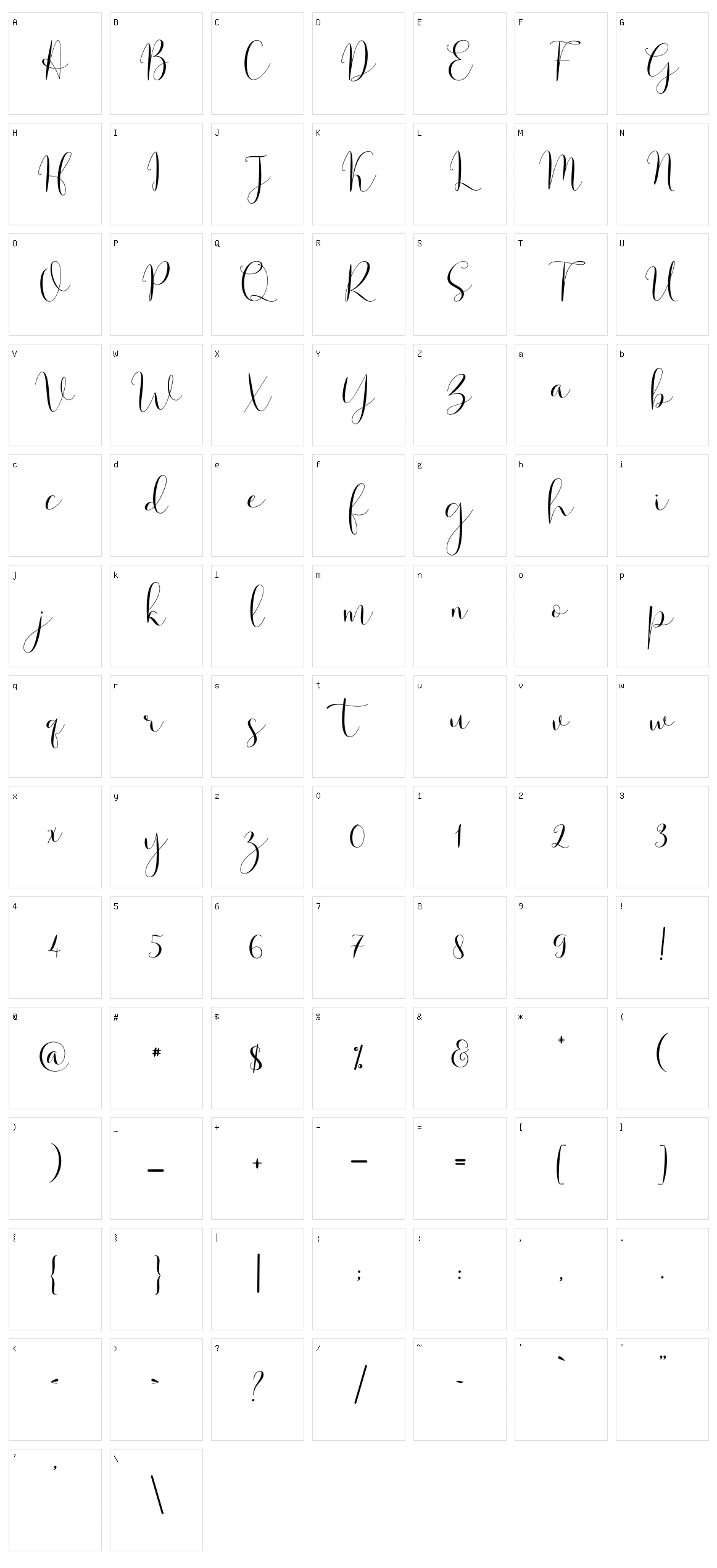 Solidar Character Set
