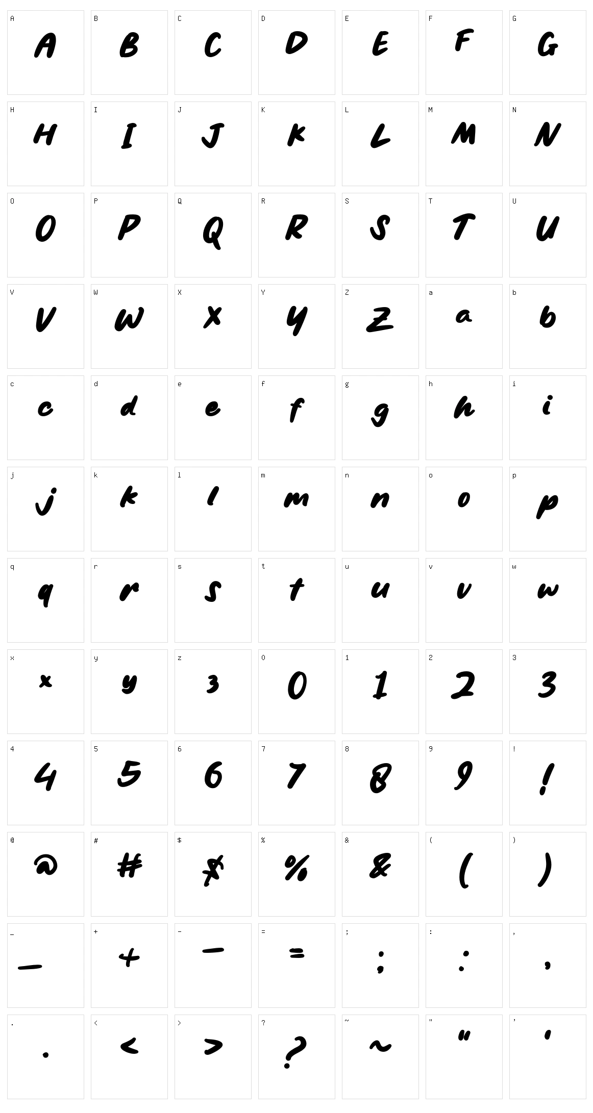 Somebody Character Set