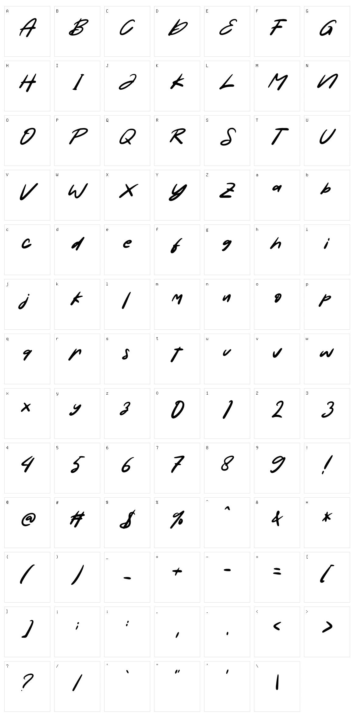 Something Shine Character Set