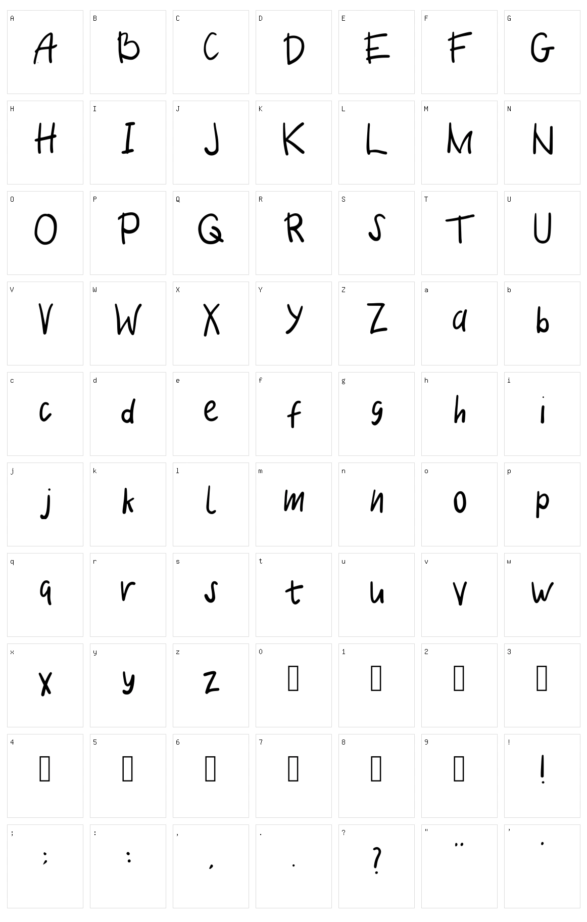 Soonshine Character Set