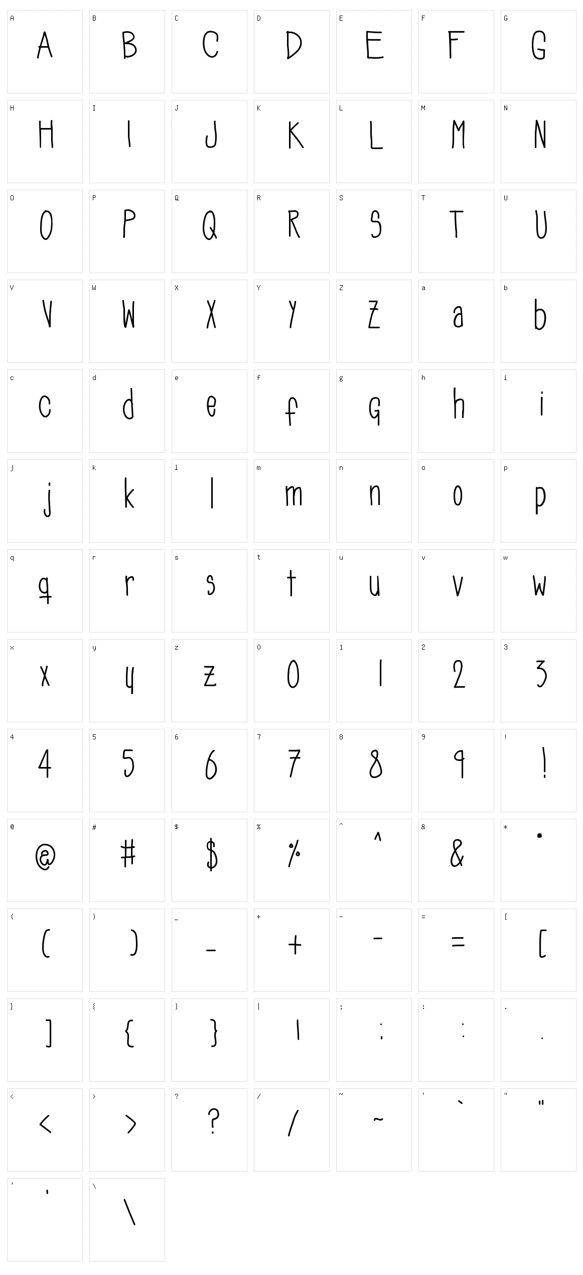 SoozieQs Character Set