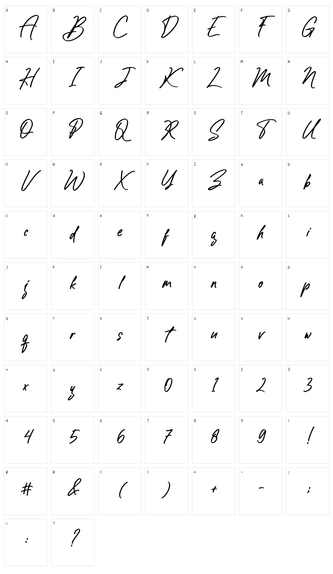 Sophiaticha Character Set