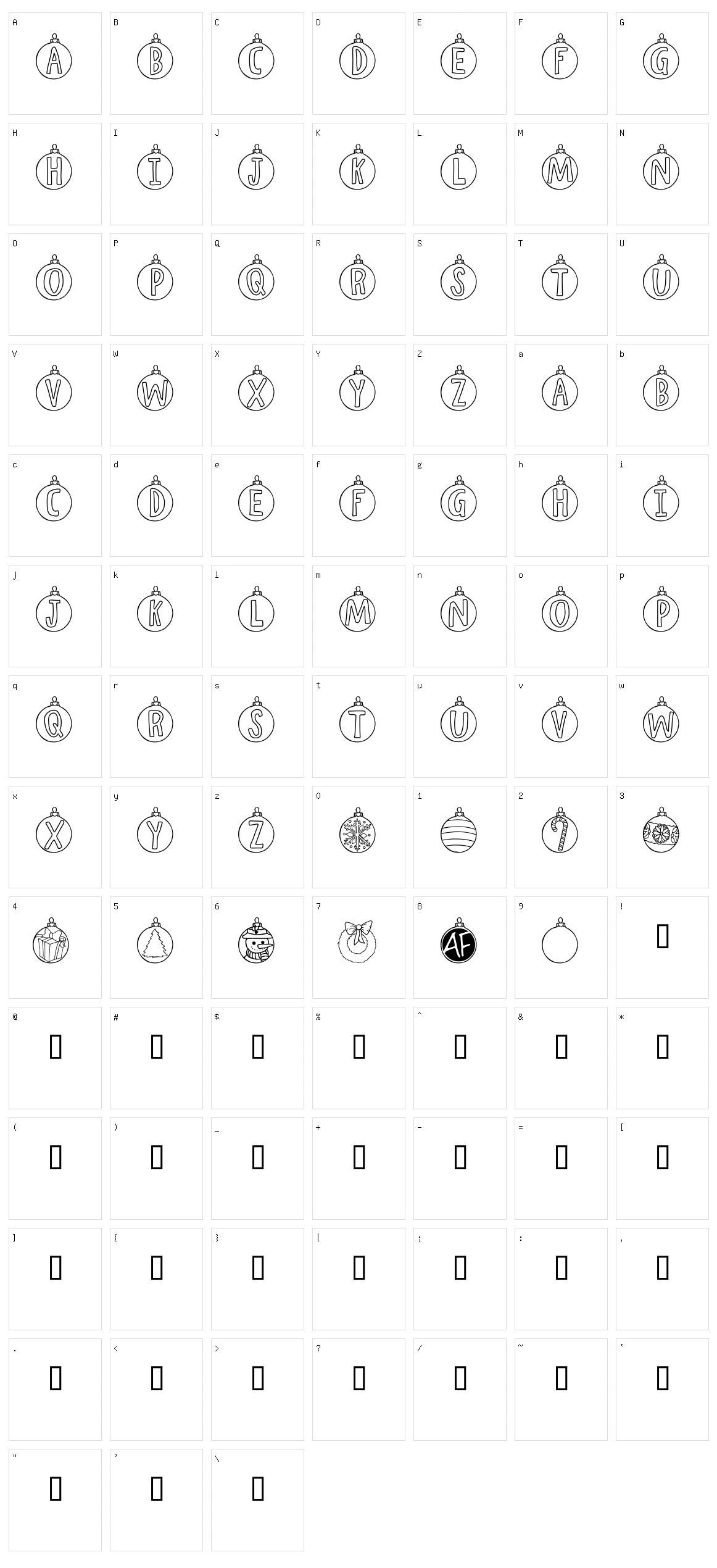 Ornamental Character Set