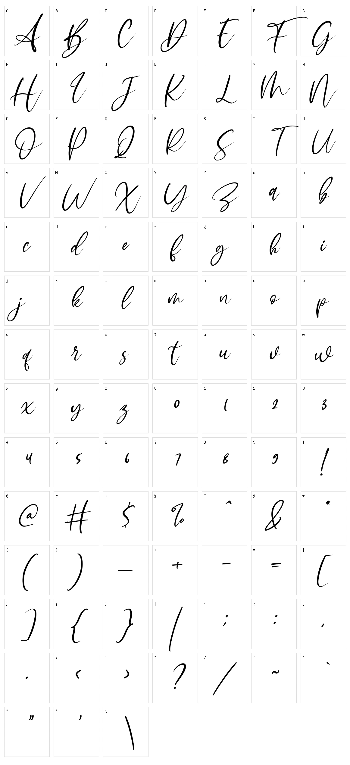 Sophitta Character Set