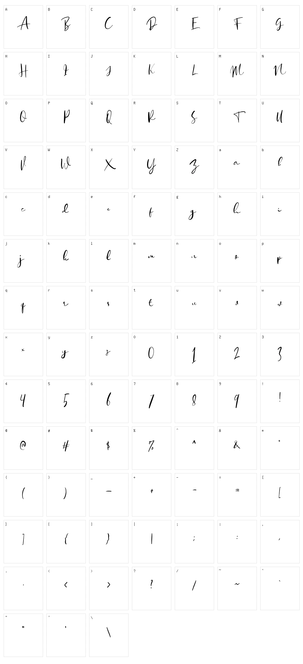 Soredime Character Set