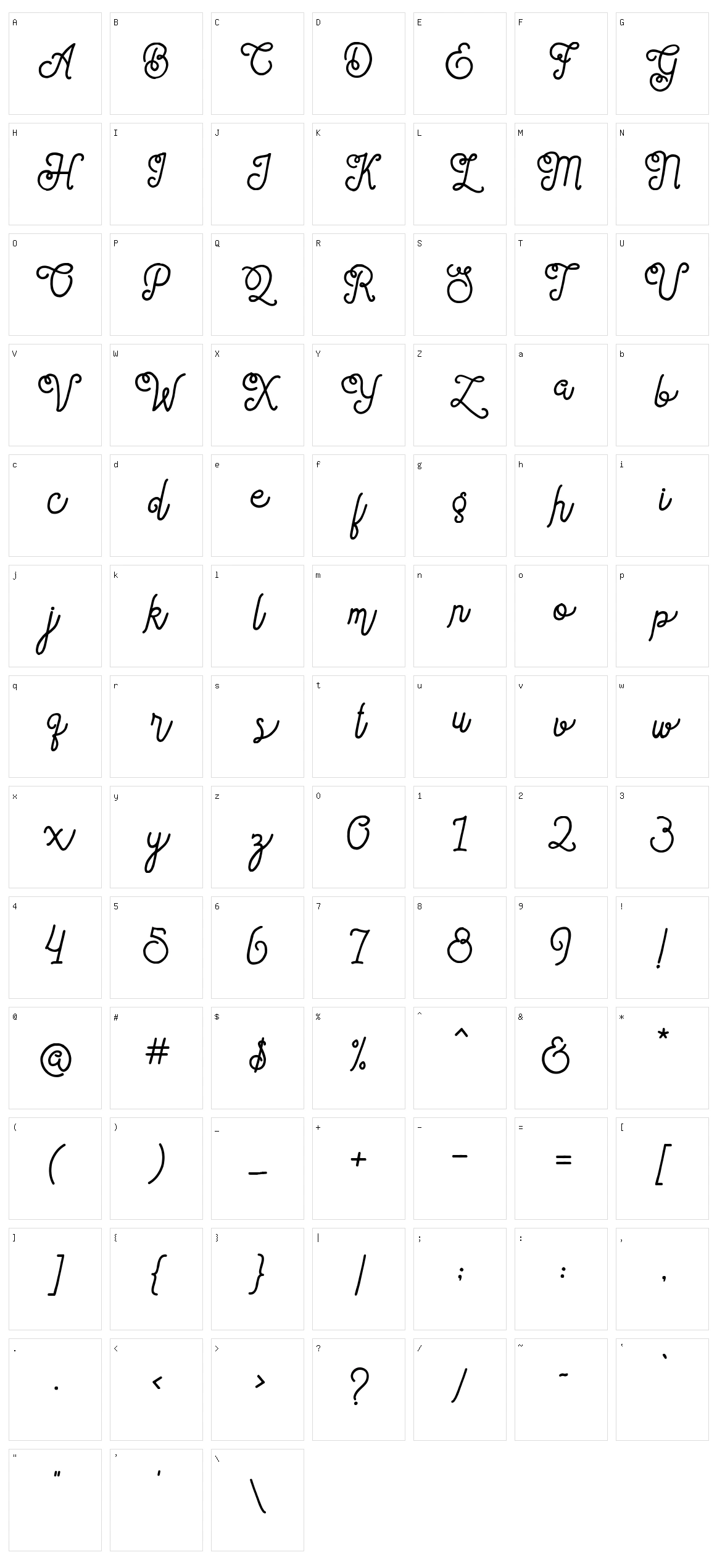Sortdecai Cursive Wild Script Character Set