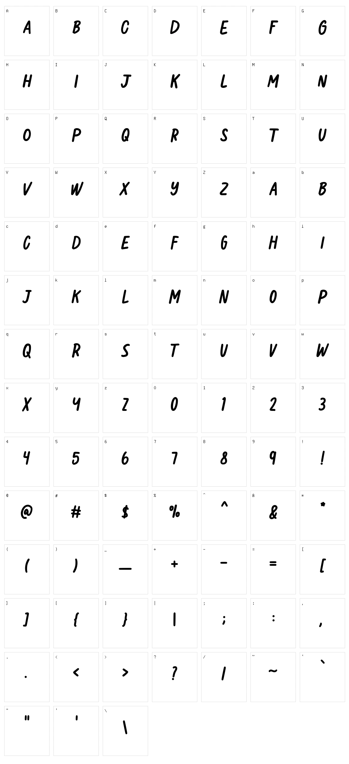Sotokaromi Character Set