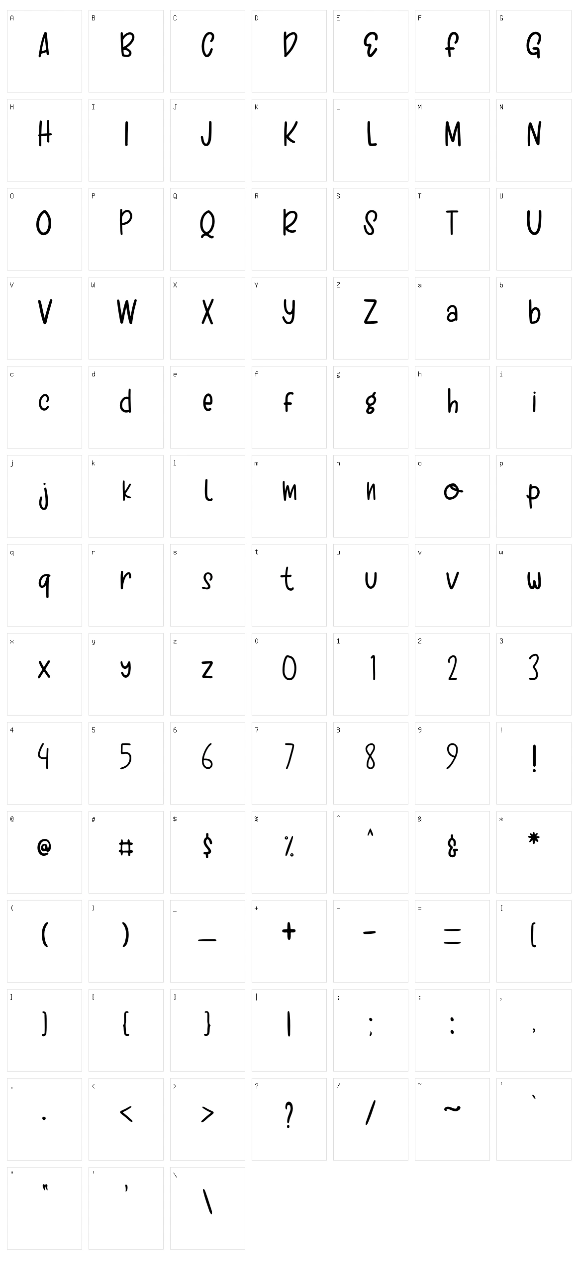 Sour Dough Character Set