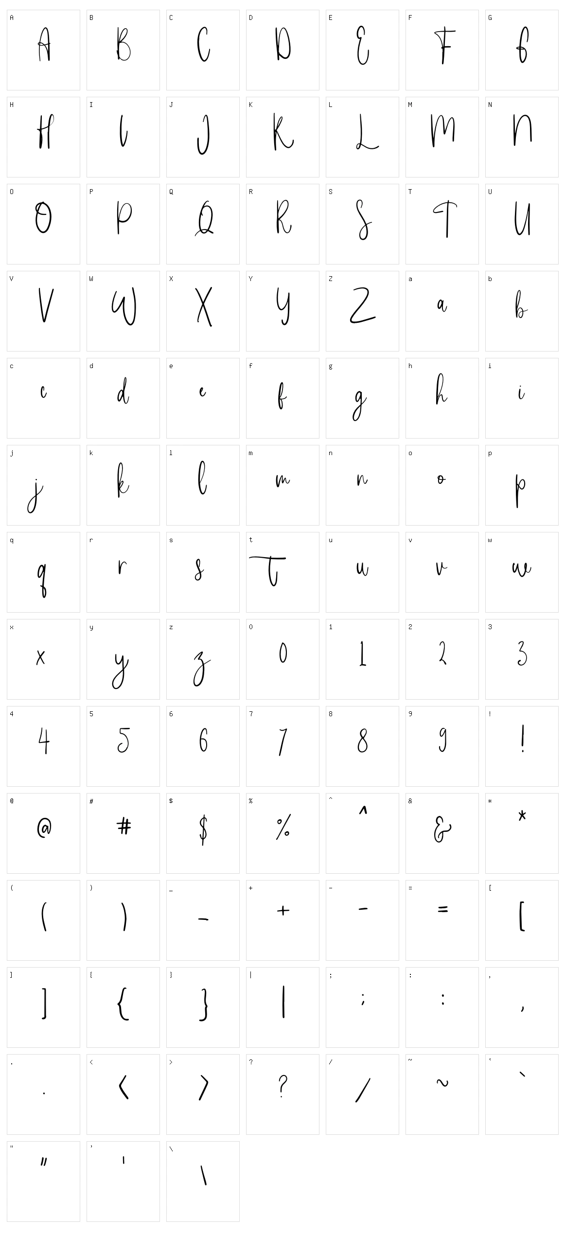 South Rose Character Set