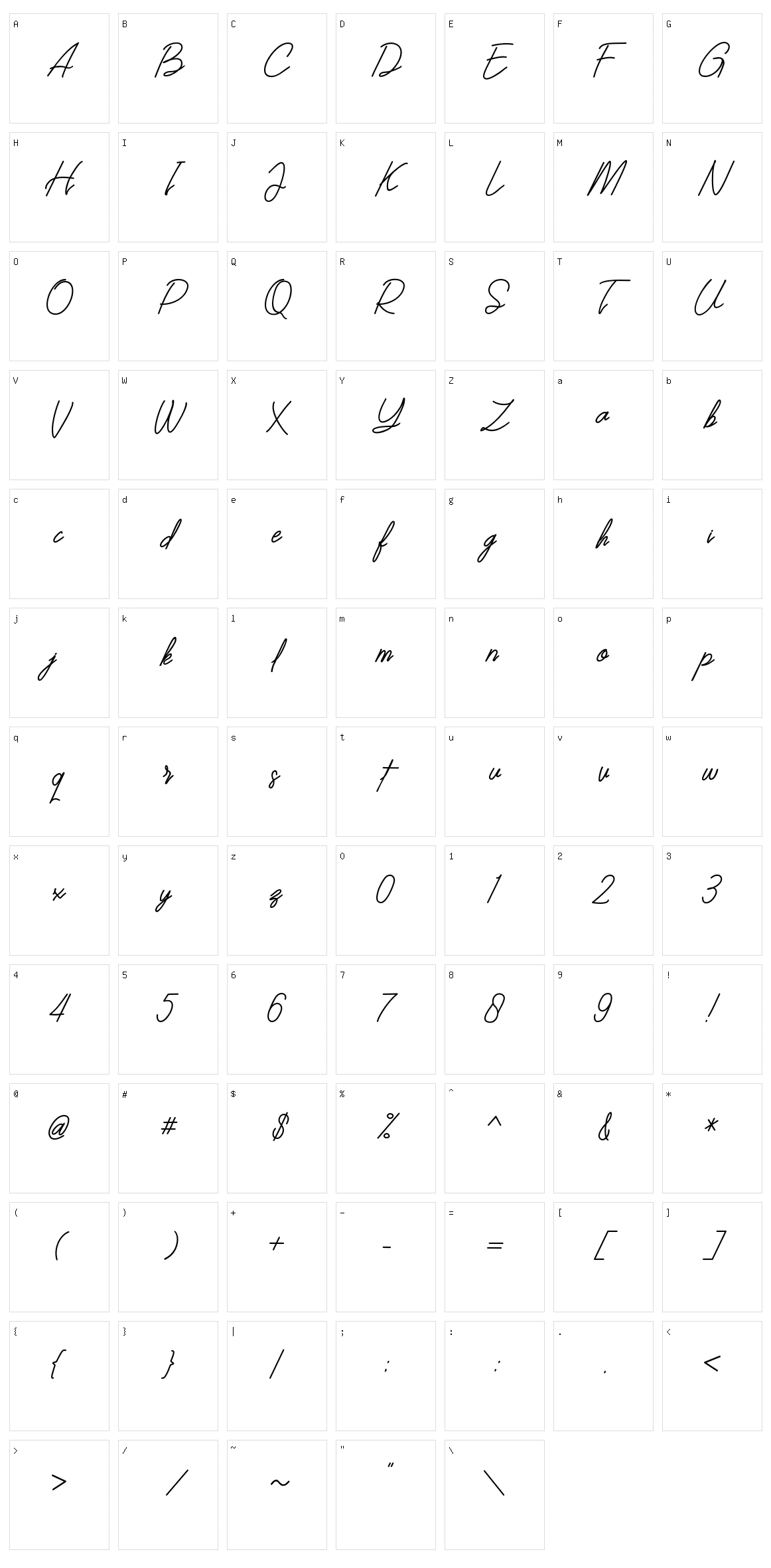 Southern Javanica Character Set