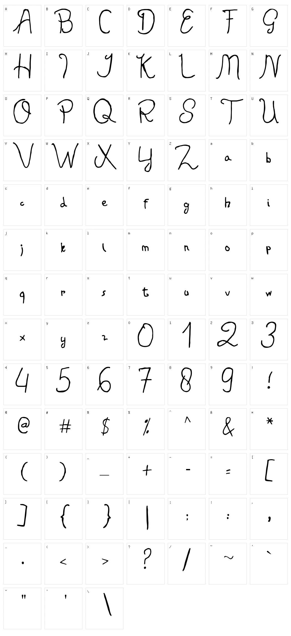 Sparta Character Set