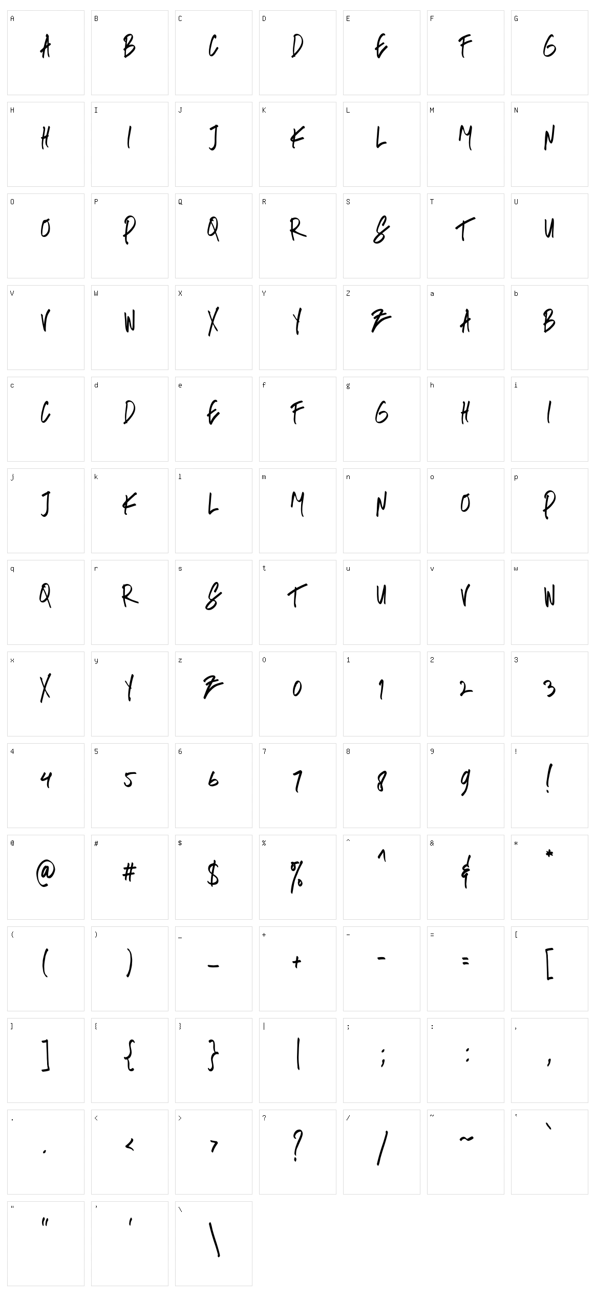 Sphinxes Character Set